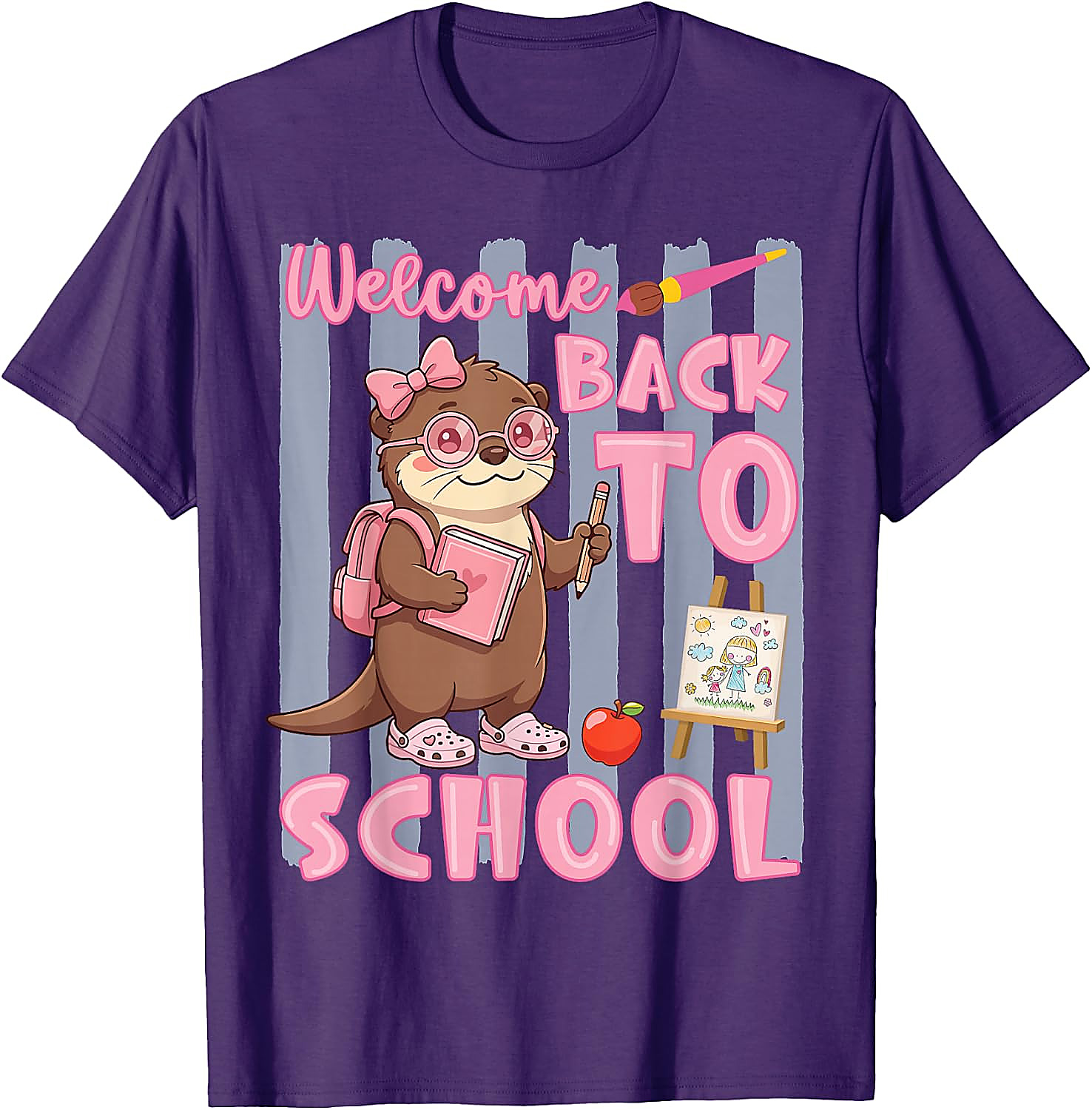 Back to School Otter Shirt for Girls | Cute Student Tee