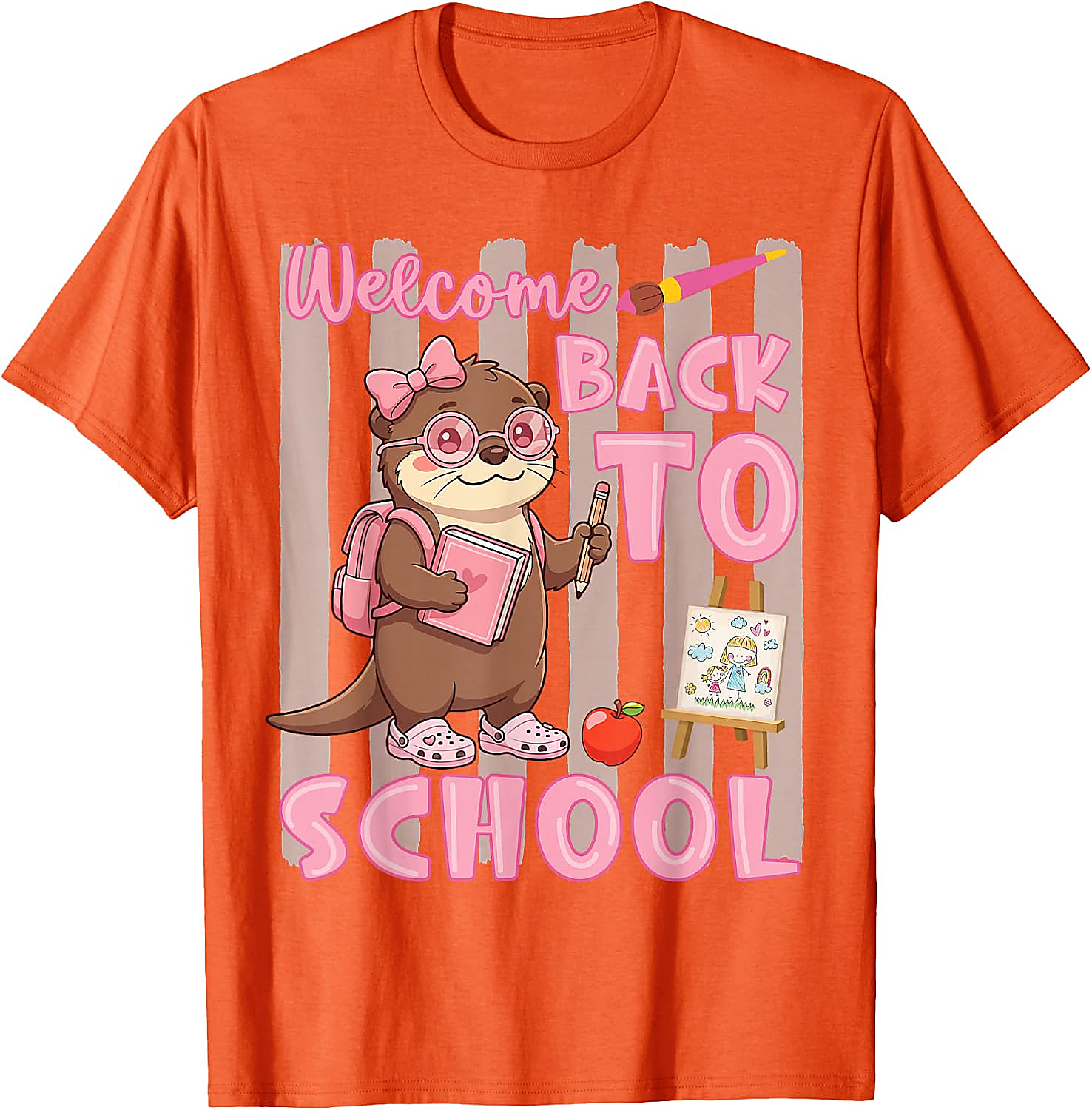 Back to School Otter Shirt for Girls | Cute Student Tee