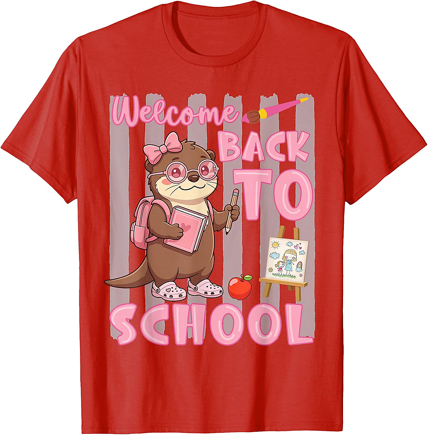 Back to School Otter Shirt for Girls | Cute Student Tee