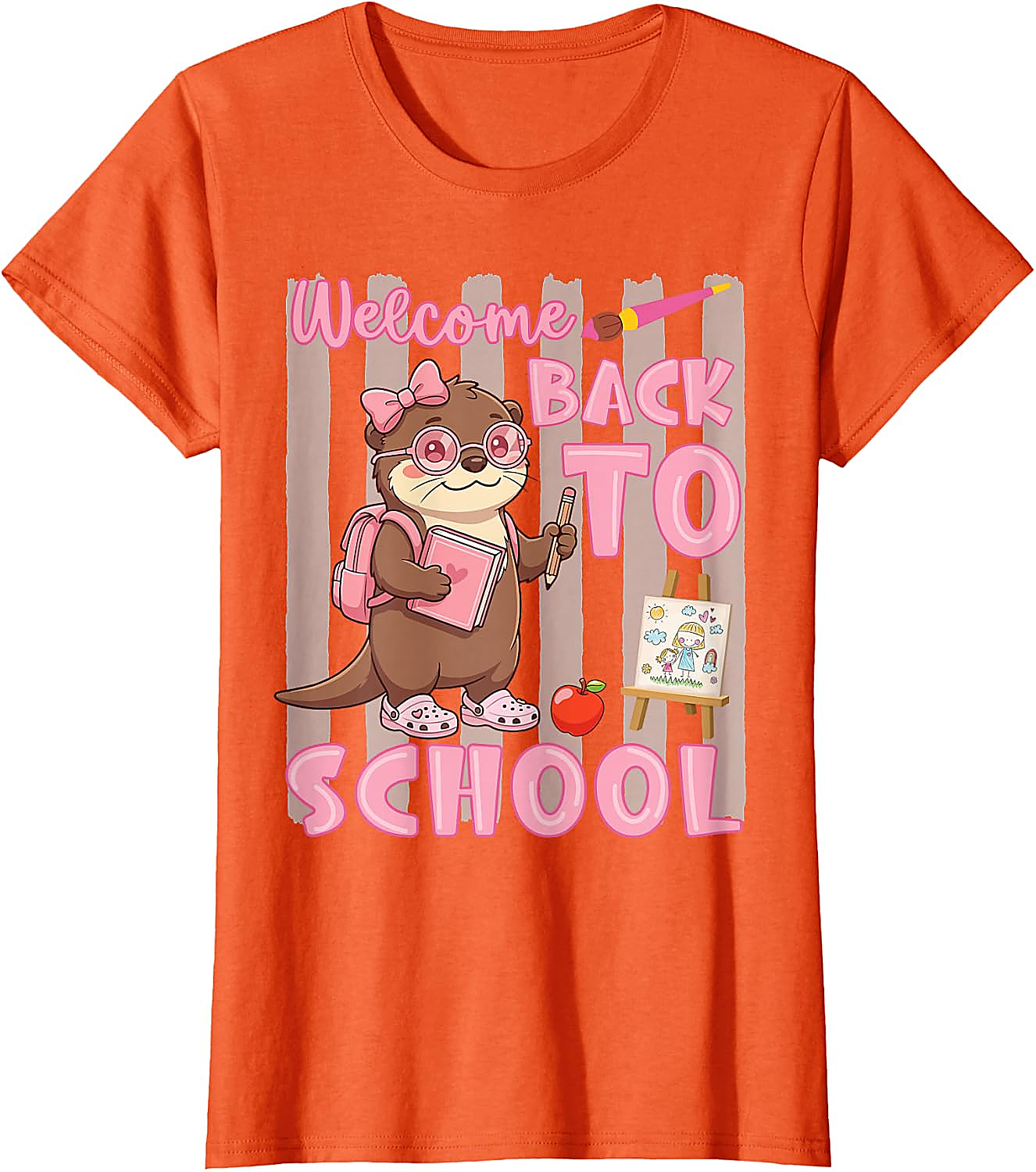 Back to School Otter Shirt for Girls | Cute Student Tee