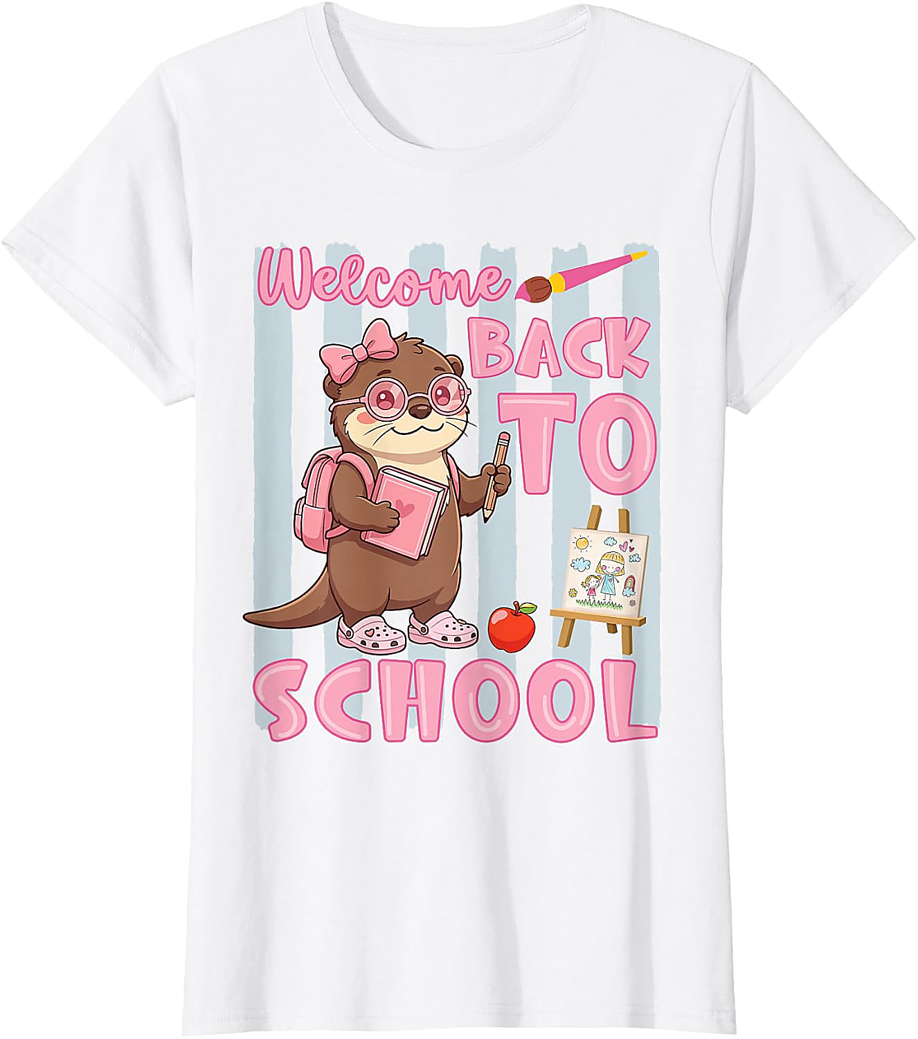 Back to School Otter Shirt for Girls | Cute Student Tee