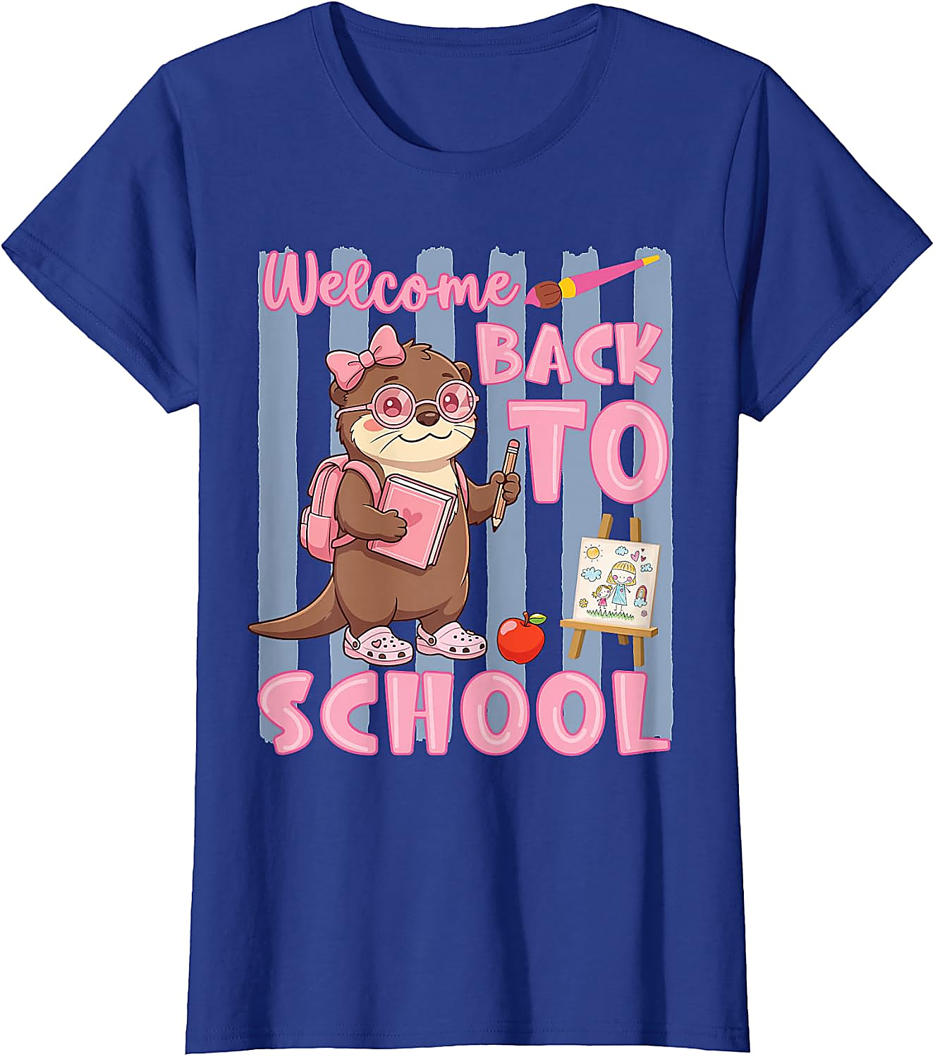 Back to School Otter Shirt for Girls | Cute Student Tee