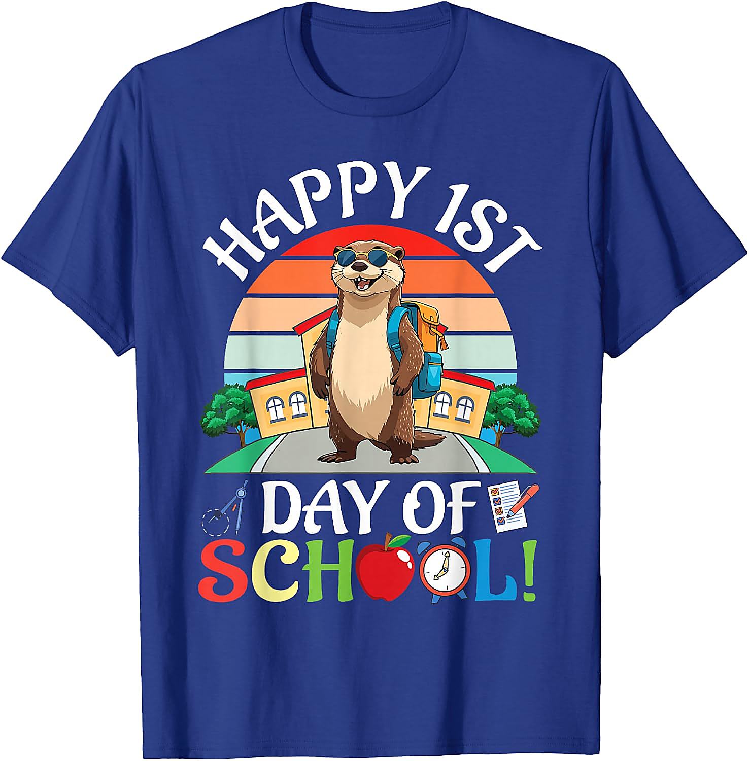 Happy 1st Day of School Otter T-Shirt | Funny Kids Tee