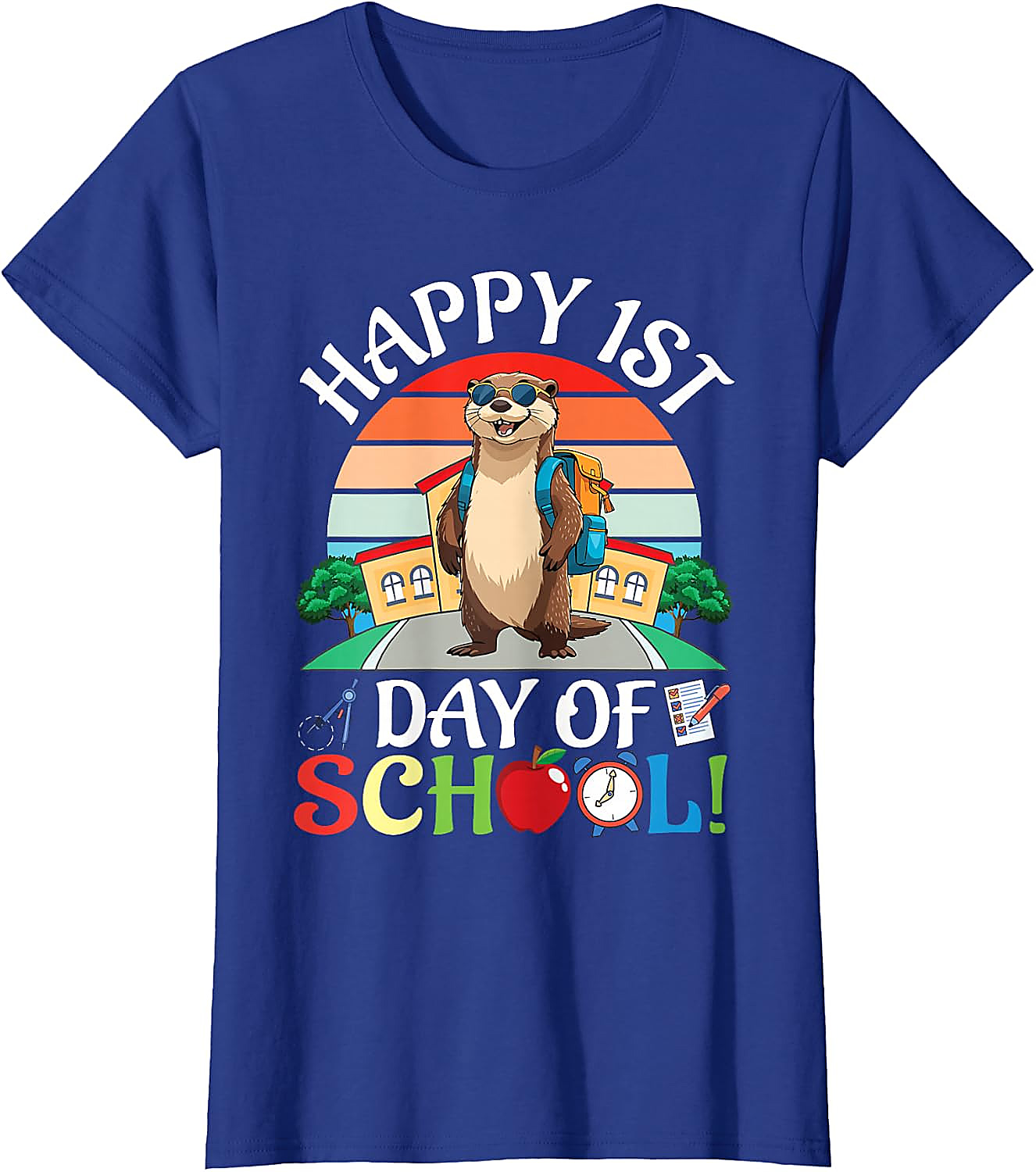 Happy 1st Day of School Otter T-Shirt | Funny Kids Tee