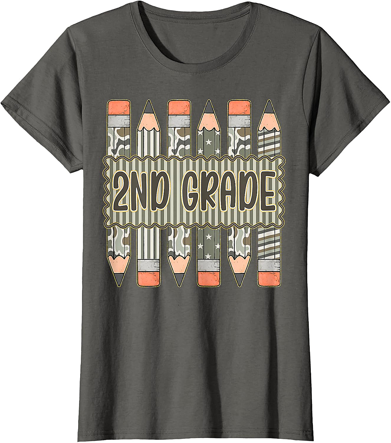 2nd Grade Camo Pencil T-Shirt Back to School Tee