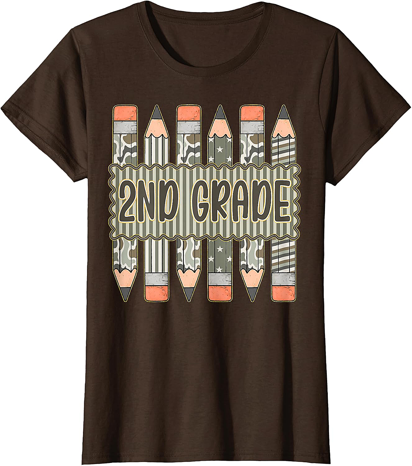 2nd Grade Camo Pencil T-Shirt Back to School Tee