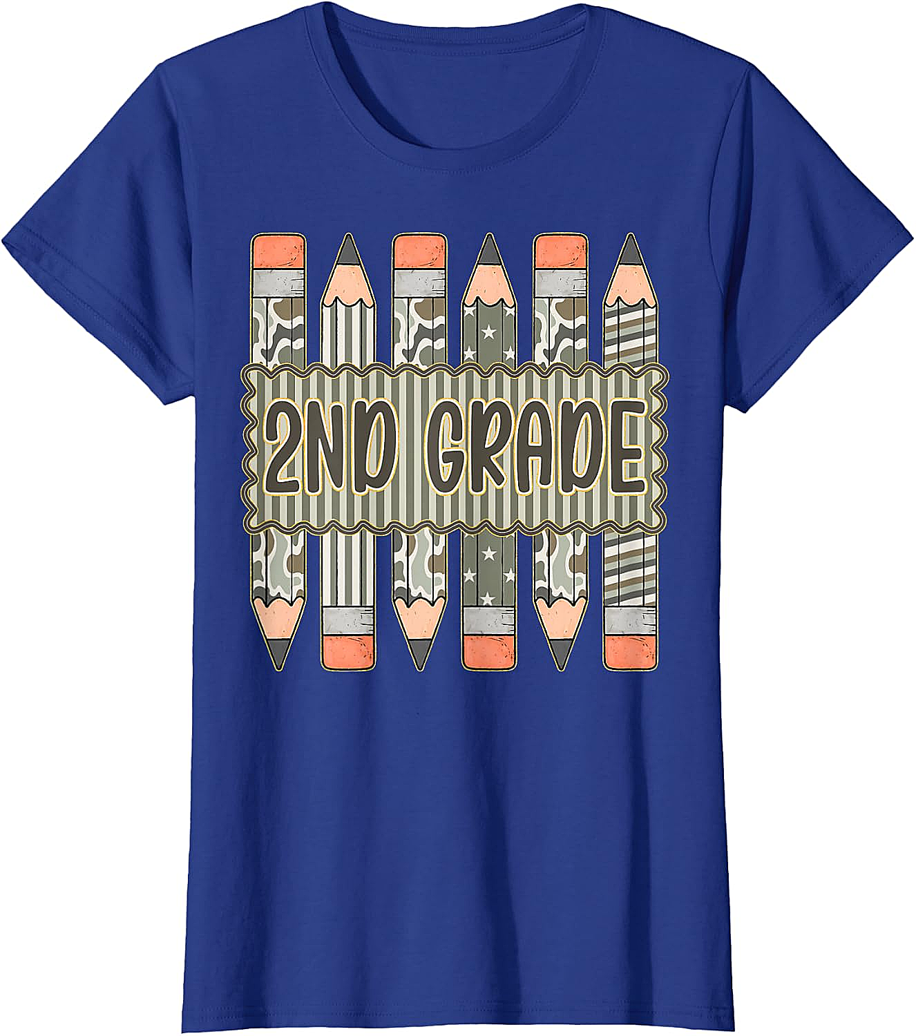 2nd Grade Camo Pencil T-Shirt Back to School Tee