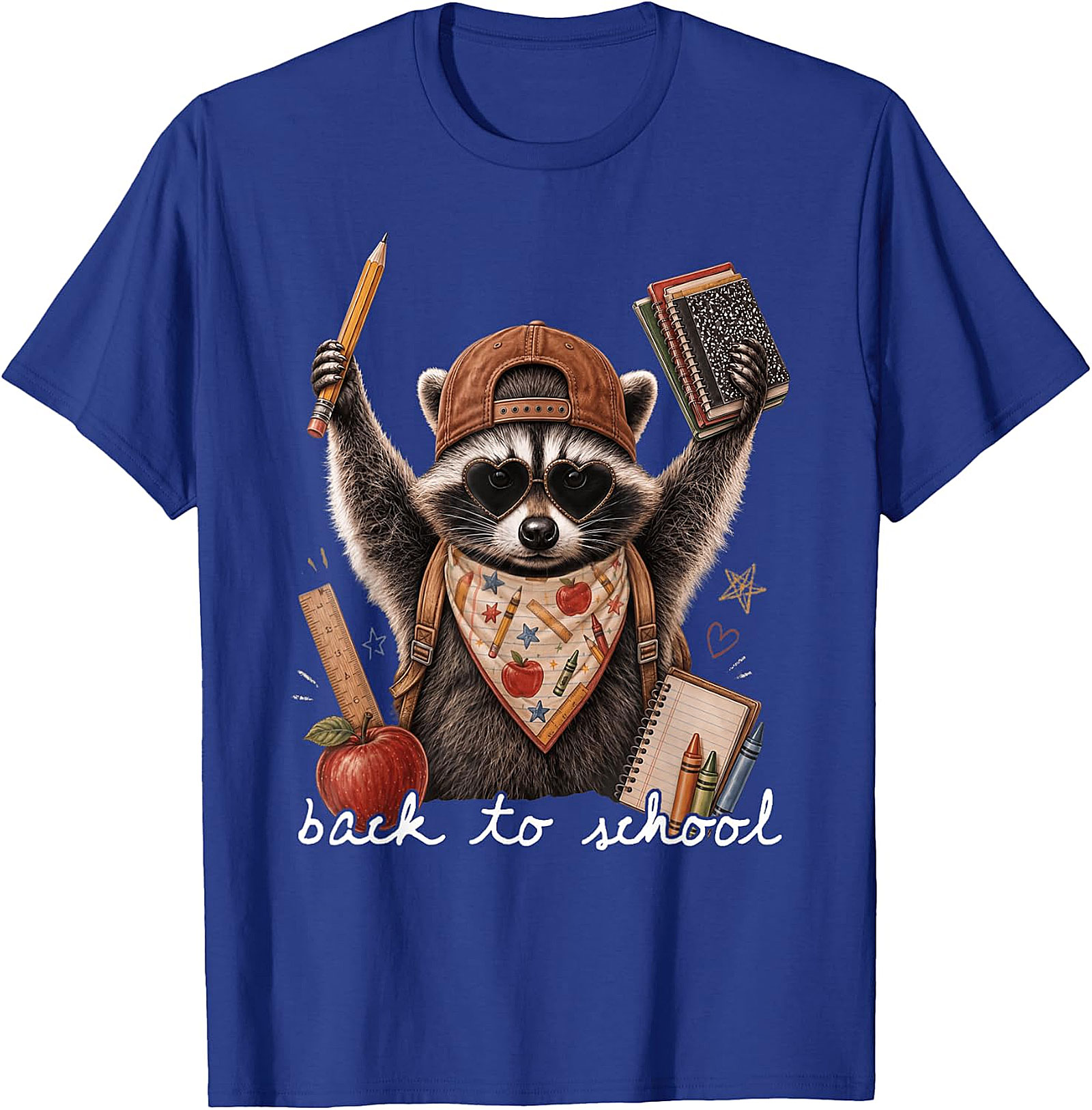 Back to School Raccoon T-Shirt | Cute Animal Graphic Tee