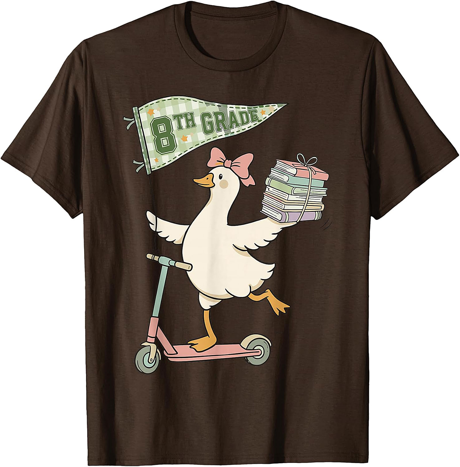 8th Grade Duck on Scooter T-Shirt | Back to School Apparel