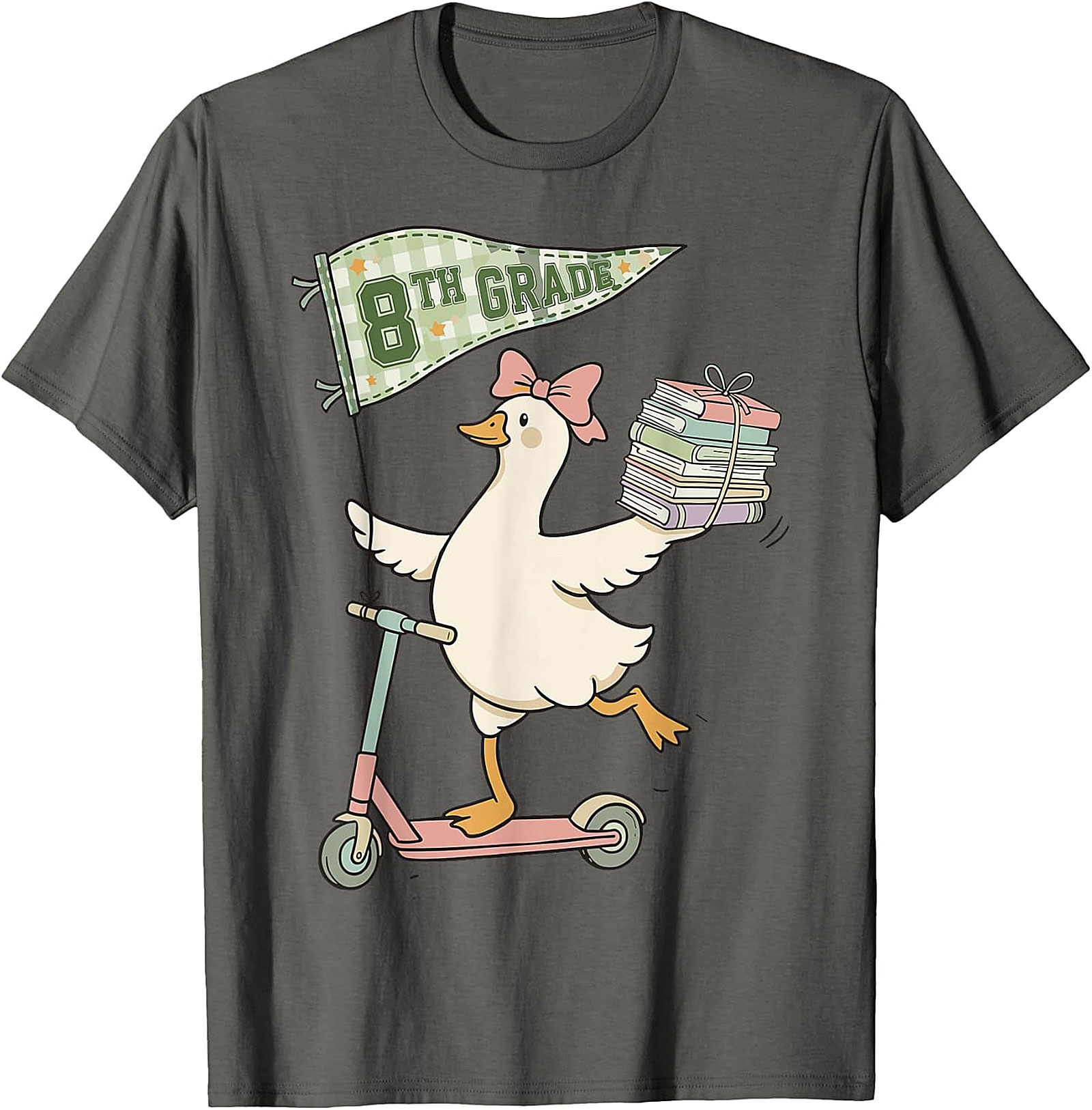 8th Grade Duck on Scooter T-Shirt | Back to School Apparel