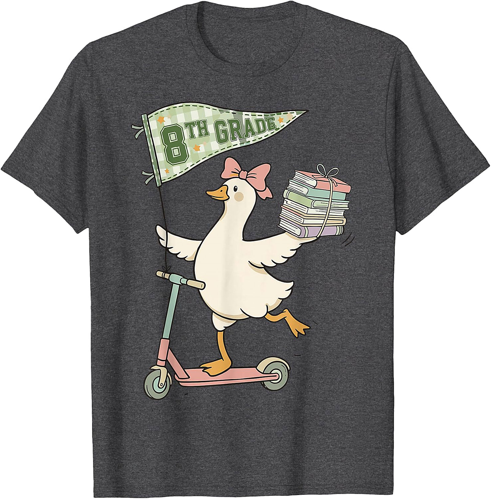 8th Grade Duck on Scooter T-Shirt | Back to School Apparel