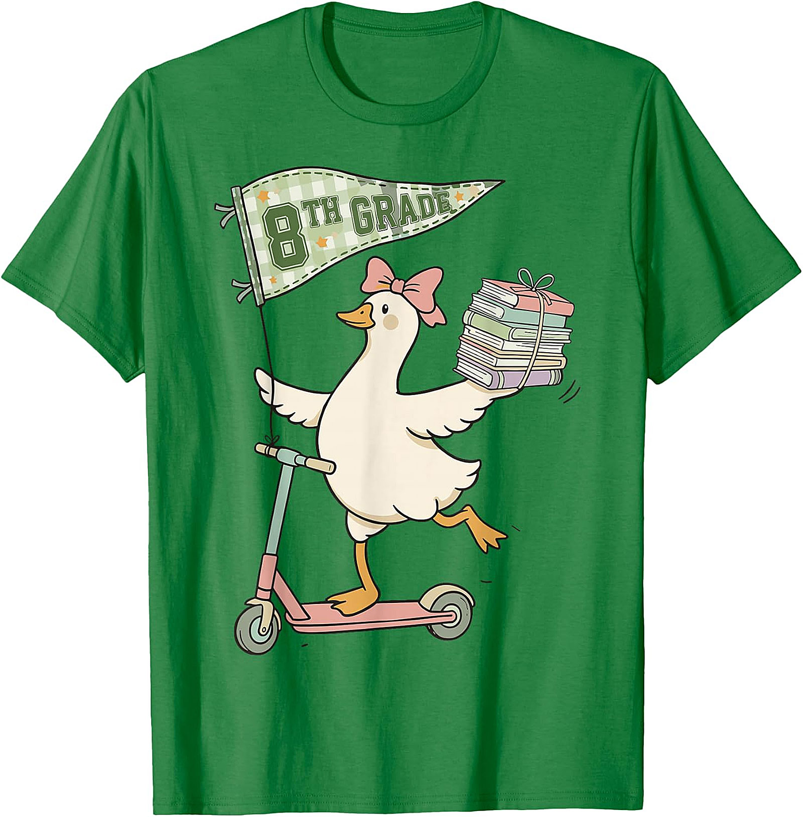 8th Grade Duck on Scooter T-Shirt | Back to School Apparel
