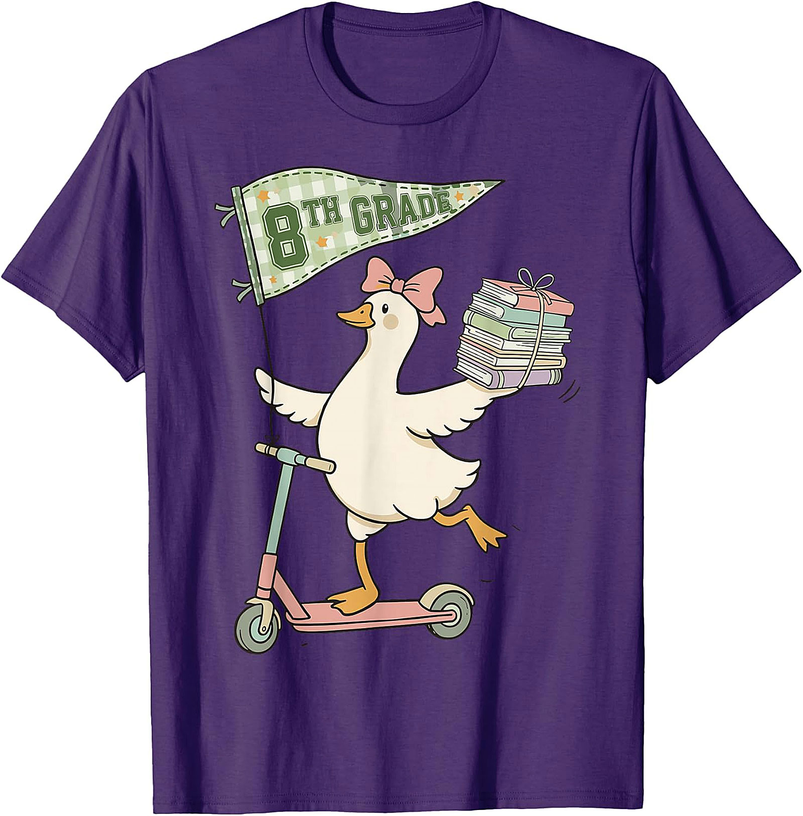 8th Grade Duck on Scooter T-Shirt | Back to School Apparel
