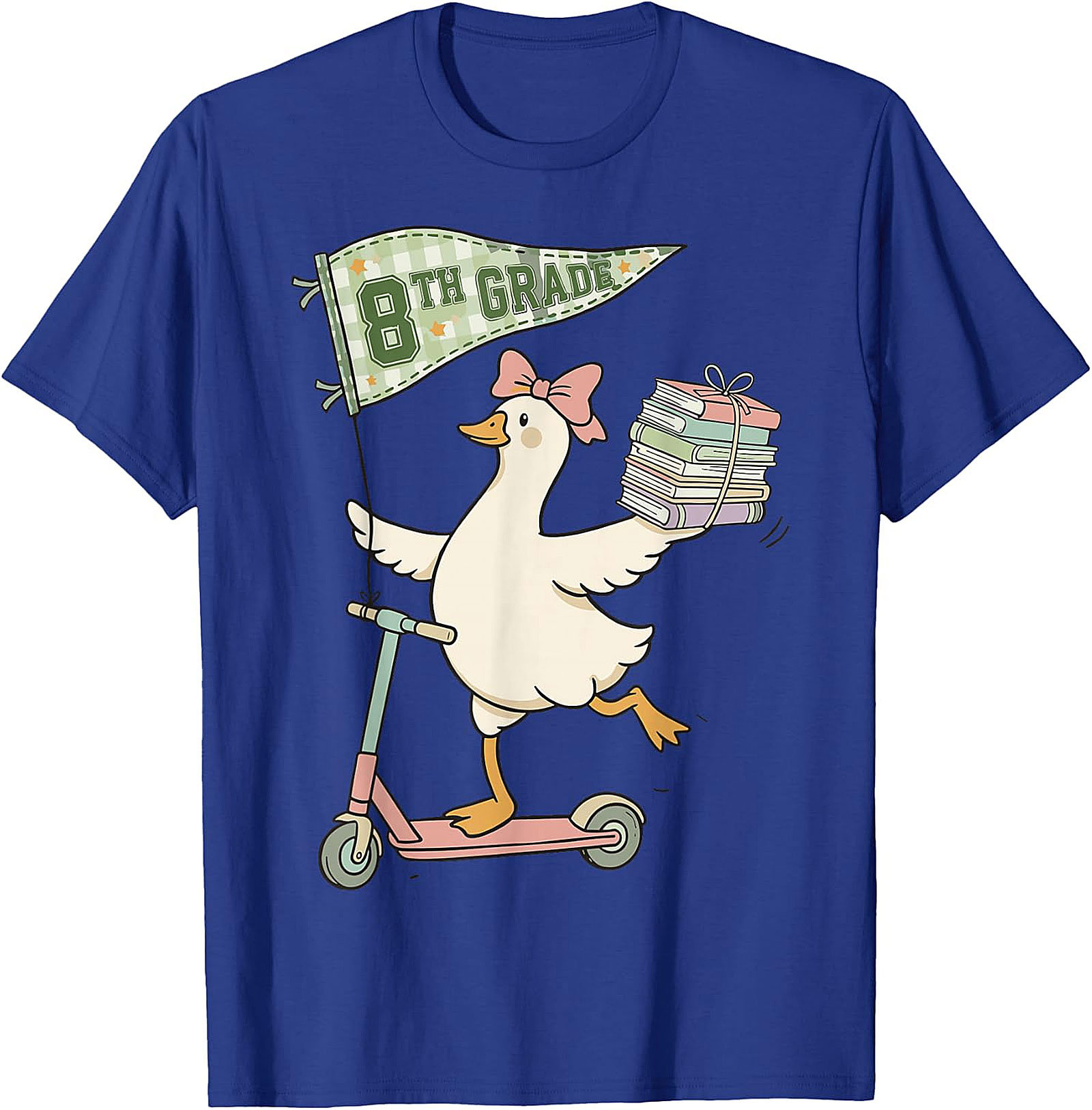 8th Grade Duck on Scooter T-Shirt | Back to School Apparel