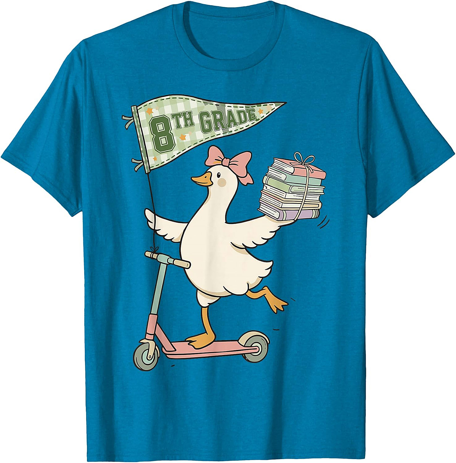 8th Grade Duck on Scooter T-Shirt | Back to School Apparel