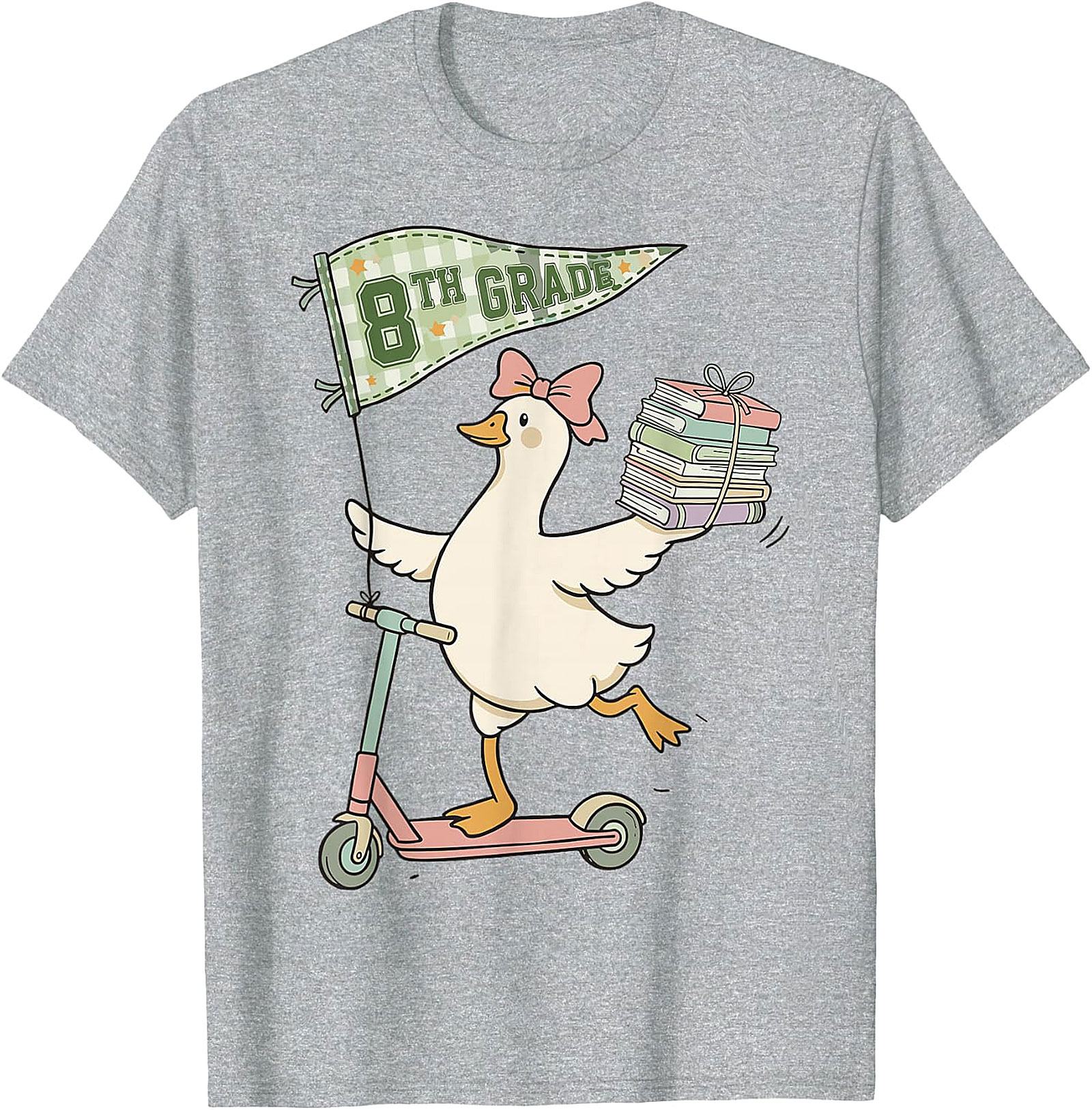 8th Grade Duck on Scooter T-Shirt | Back to School Apparel