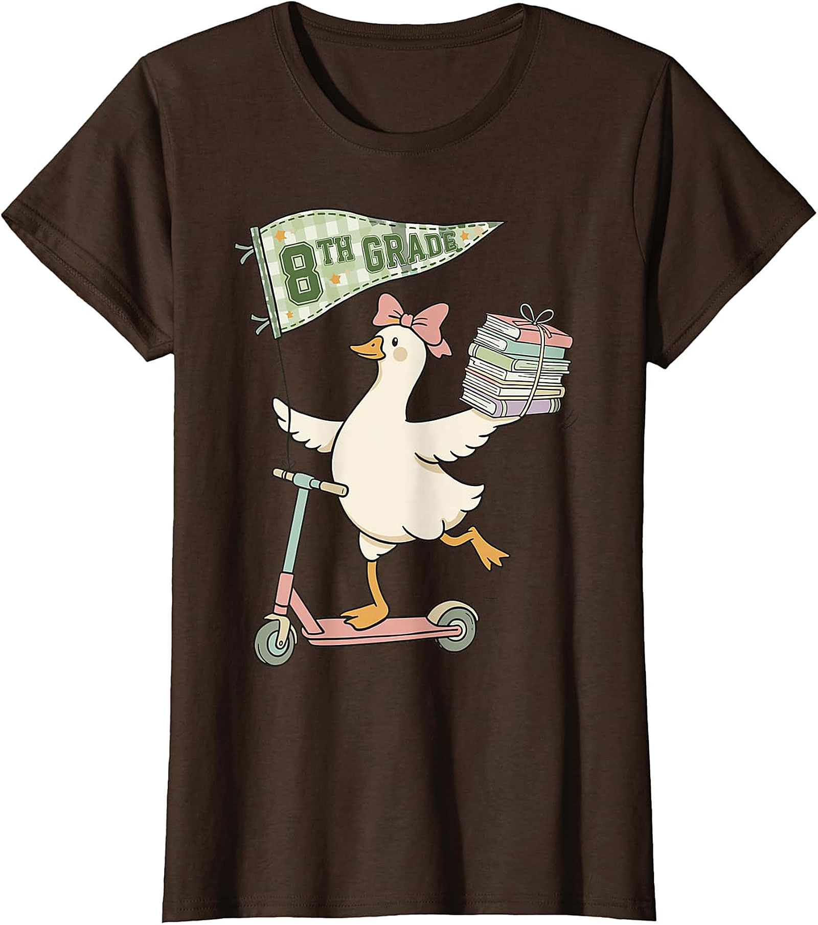 8th Grade Duck on Scooter T-Shirt | Back to School Apparel