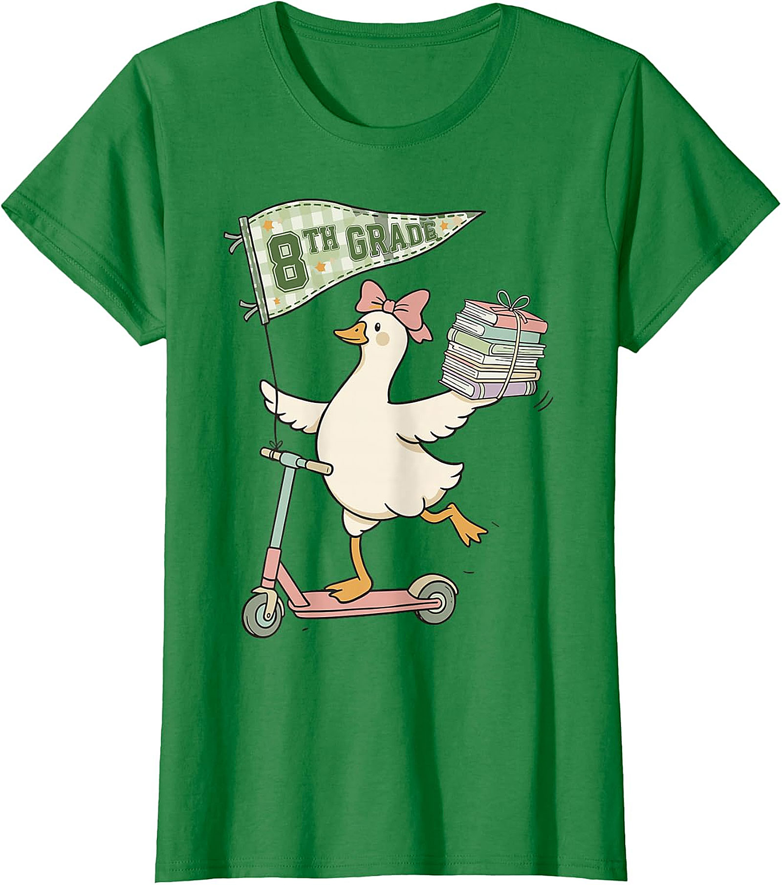 8th Grade Duck on Scooter T-Shirt | Back to School Apparel