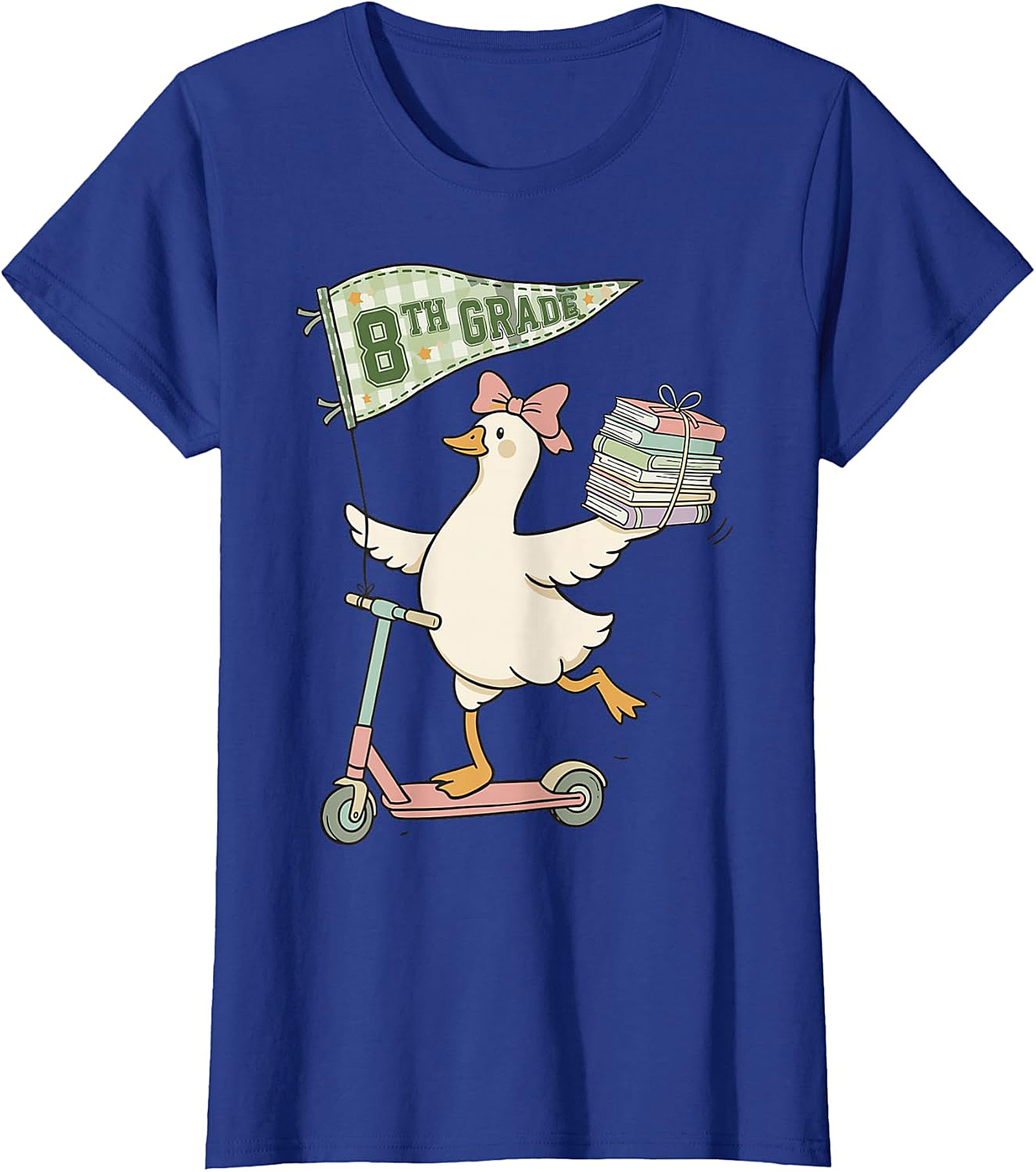 8th Grade Duck on Scooter T-Shirt | Back to School Apparel