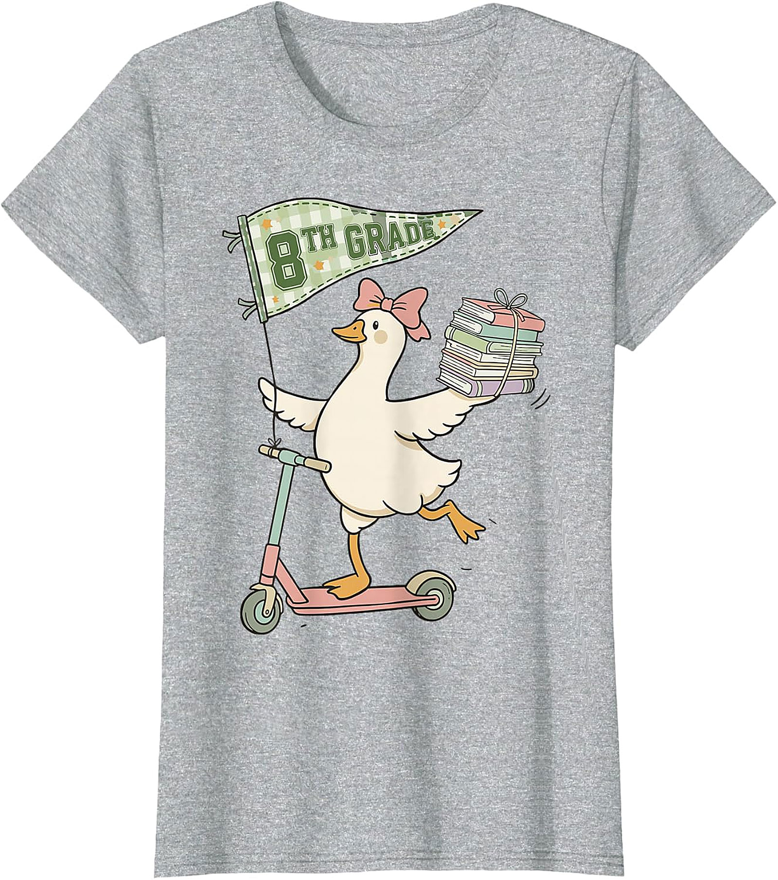 8th Grade Duck on Scooter T-Shirt | Back to School Apparel