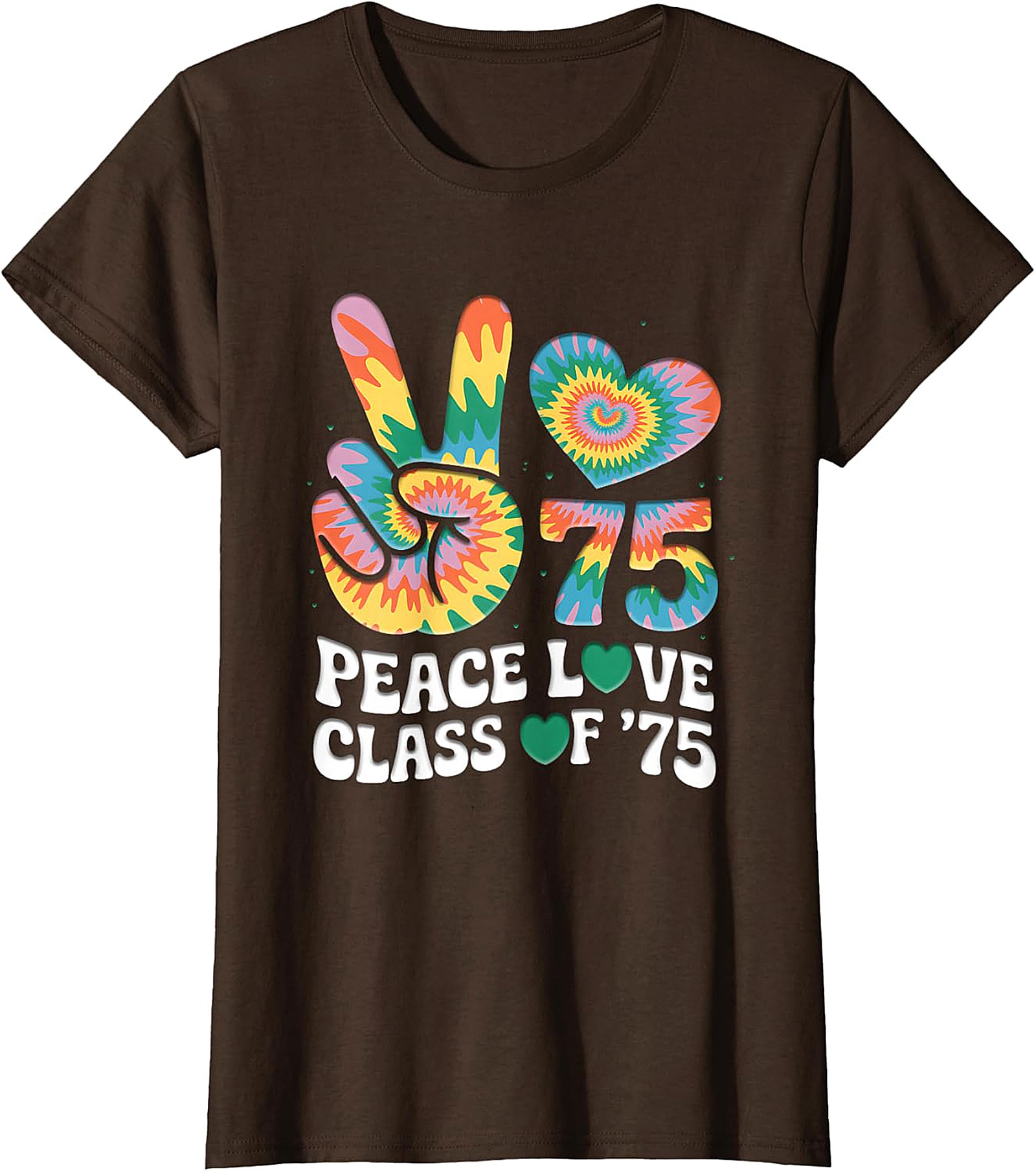 Peace Love Class of '75 Tie-Dye Reunion T-Shirt | 1975 Vintage Gift