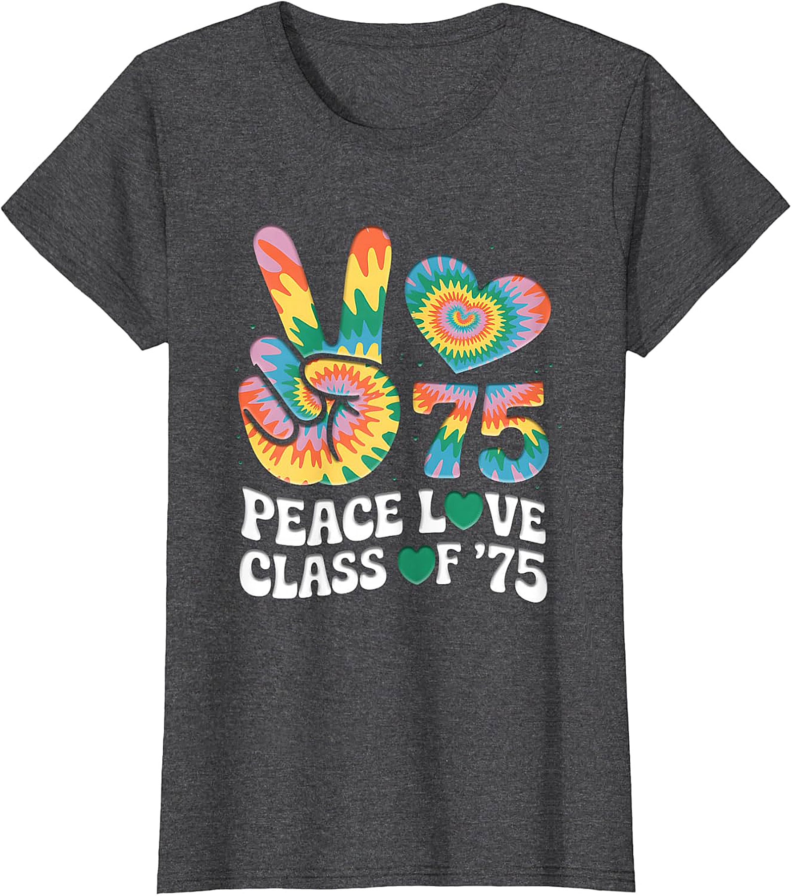 Peace Love Class of '75 Tie-Dye Reunion T-Shirt | 1975 Vintage Gift