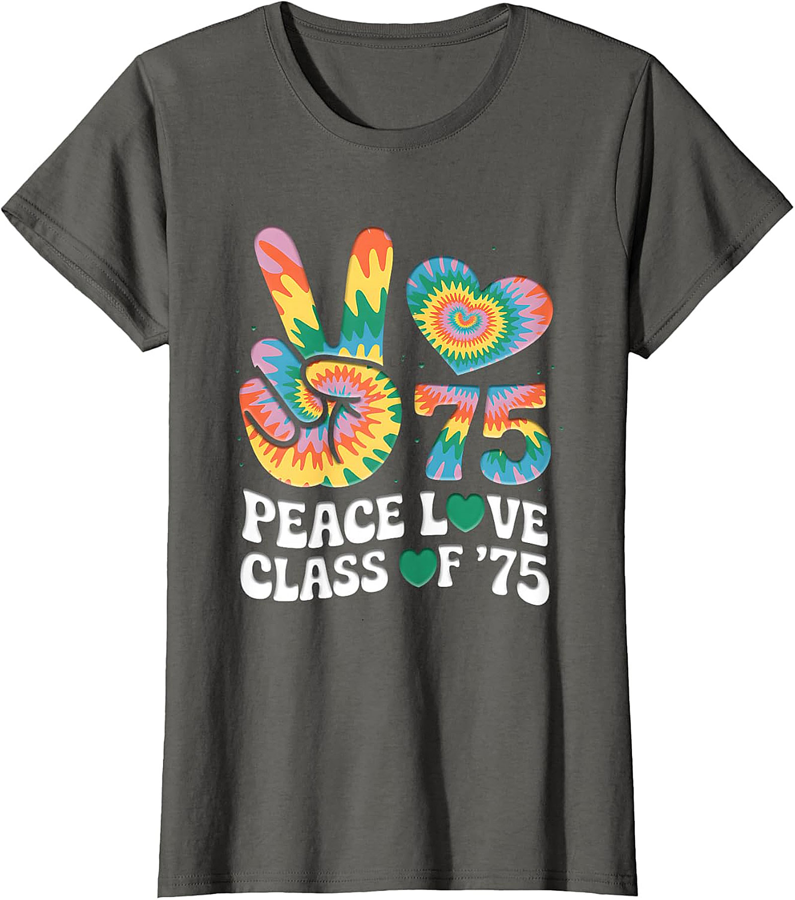 Peace Love Class of '75 Tie-Dye Reunion T-Shirt | 1975 Vintage Gift