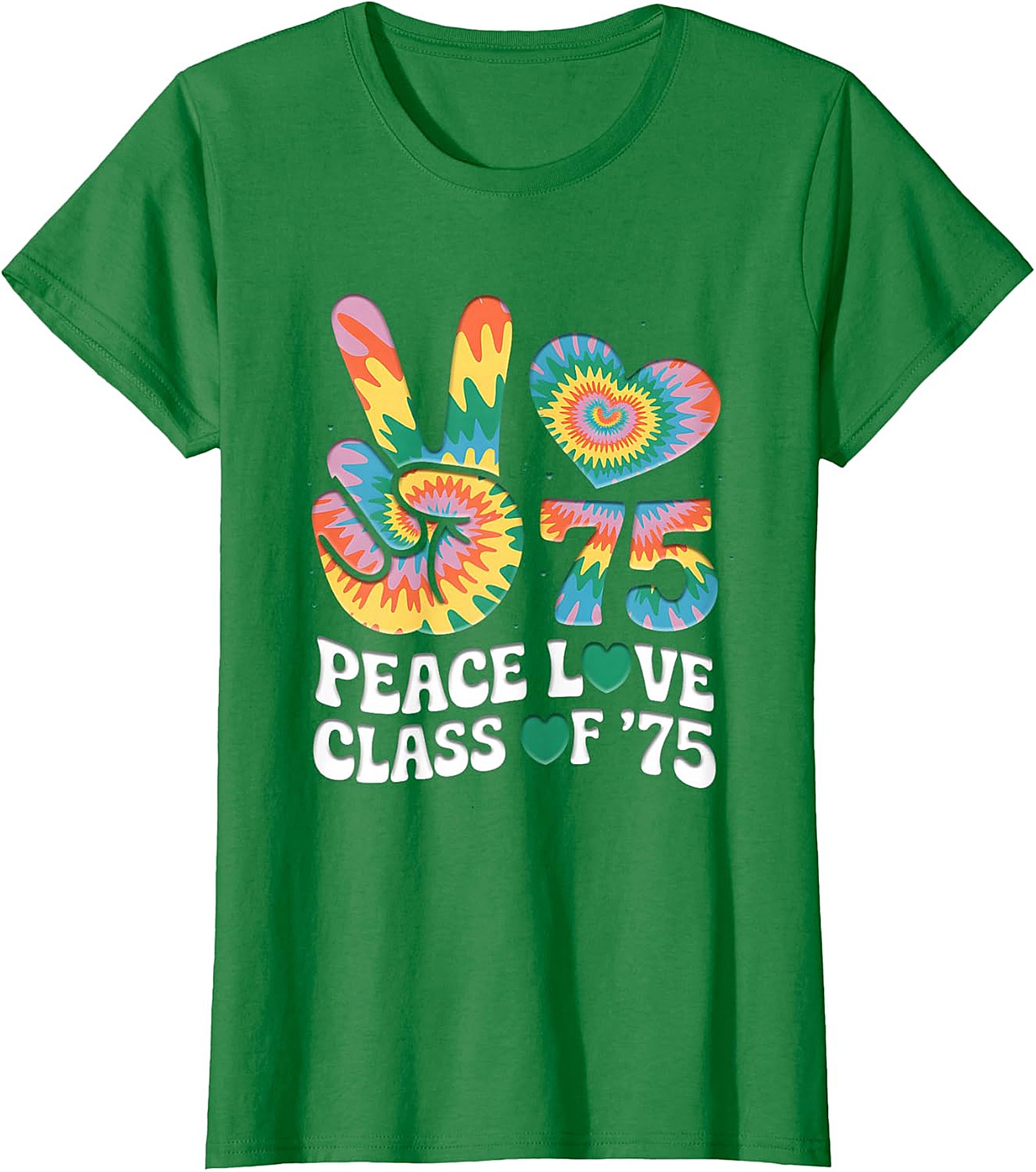 Peace Love Class of '75 Tie-Dye Reunion T-Shirt | 1975 Vintage Gift