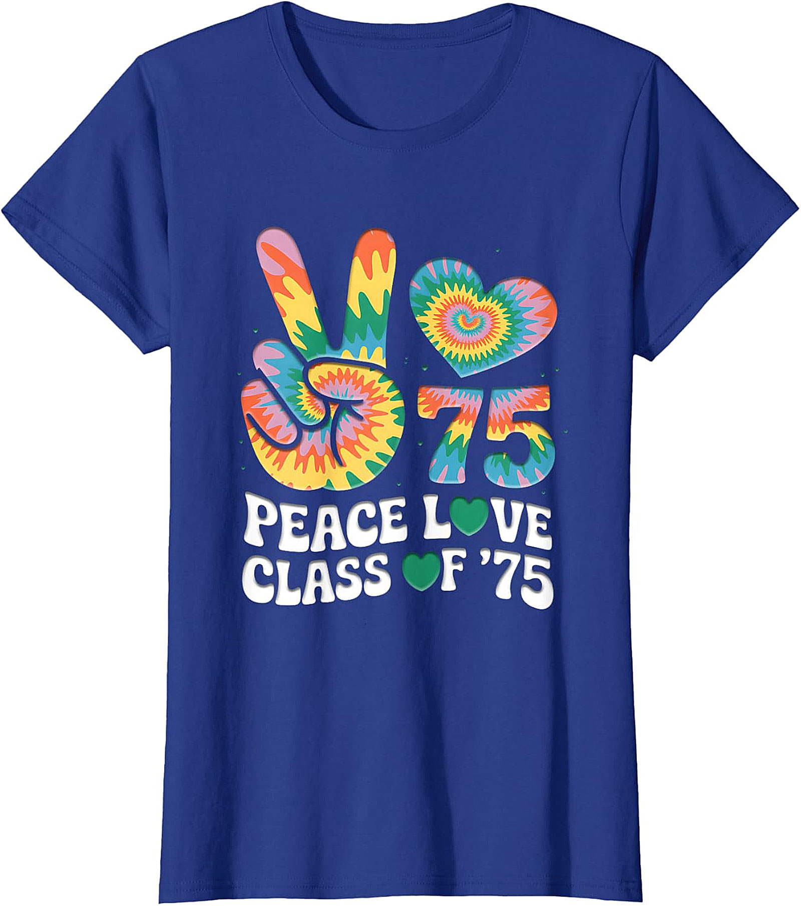 Peace Love Class of '75 Tie-Dye Reunion T-Shirt | 1975 Vintage Gift