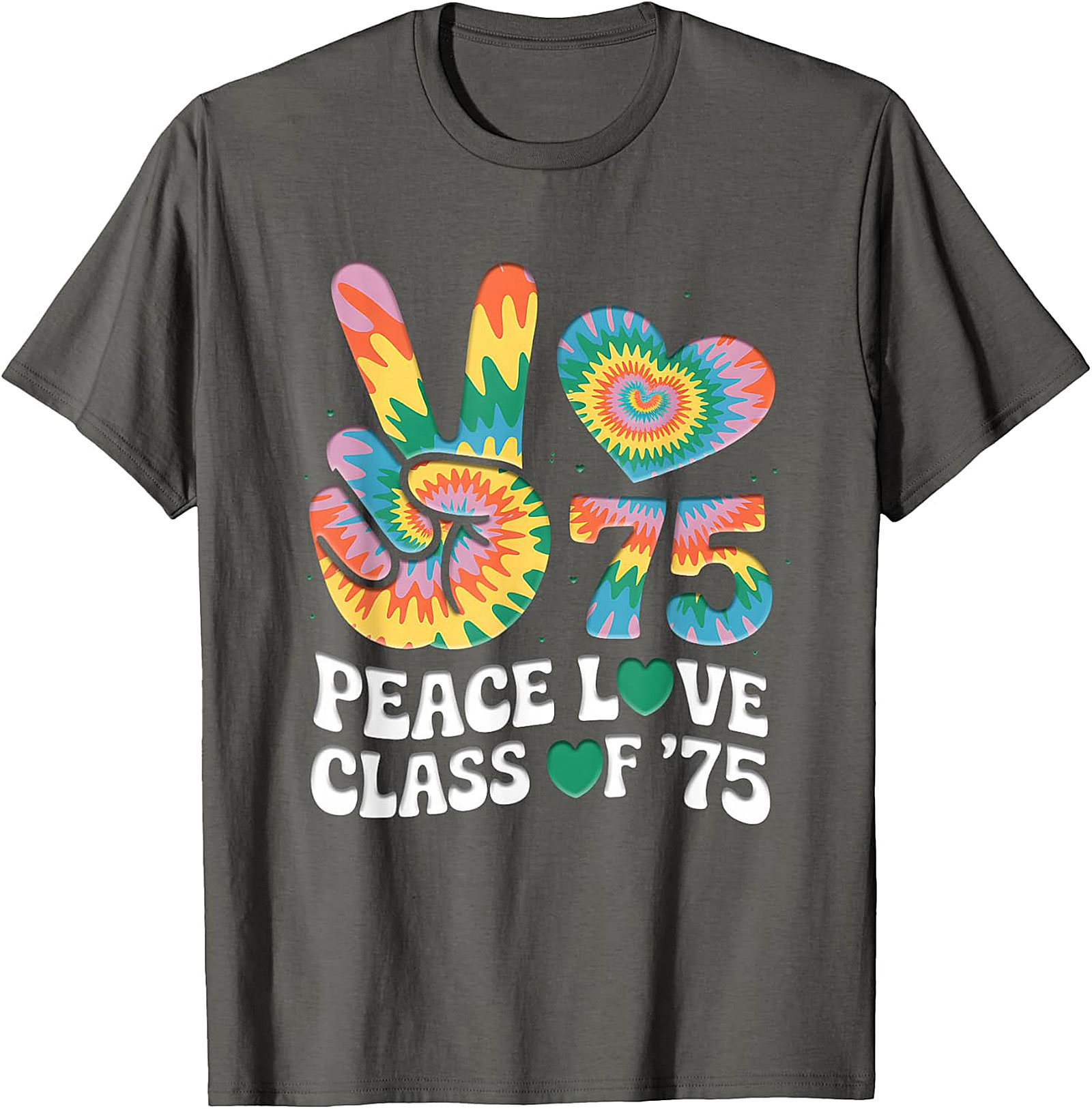 Peace Love Class of '75 Tie-Dye Reunion T-Shirt | 1975 Vintage Gift