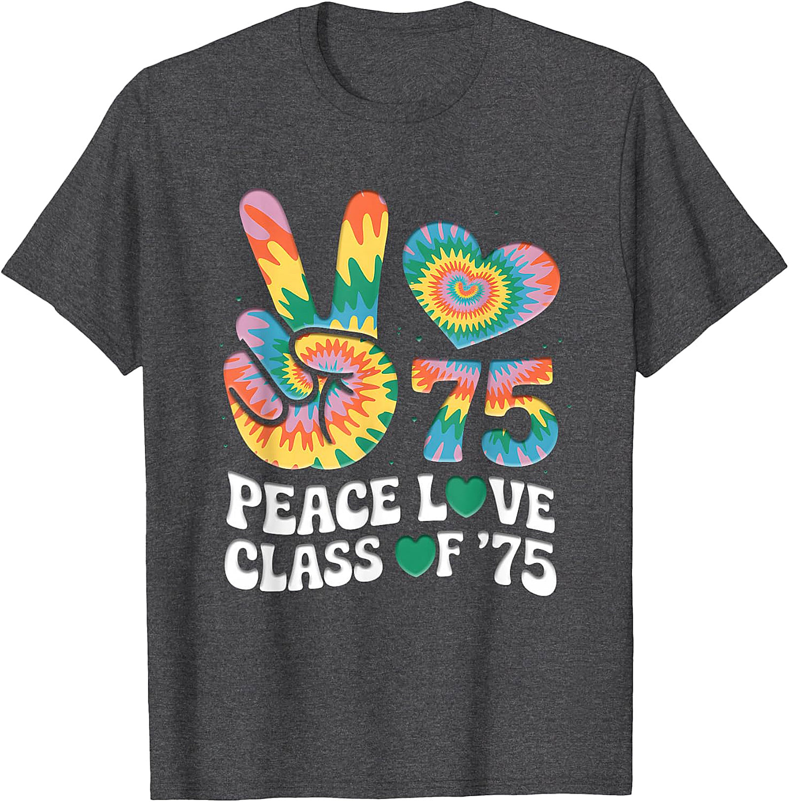 Peace Love Class of '75 Tie-Dye Reunion T-Shirt | 1975 Vintage Gift