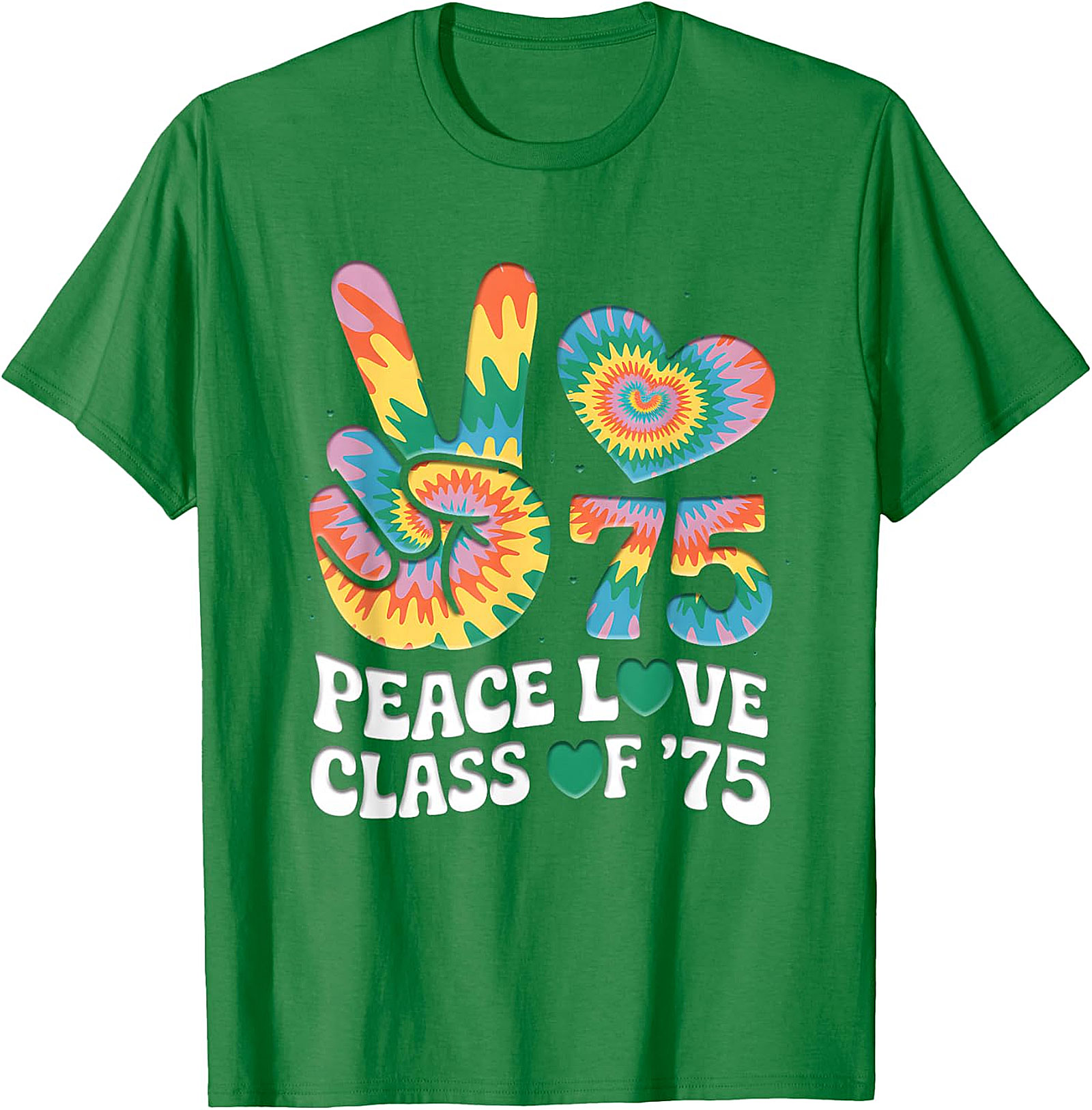 Peace Love Class of '75 Tie-Dye Reunion T-Shirt | 1975 Vintage Gift