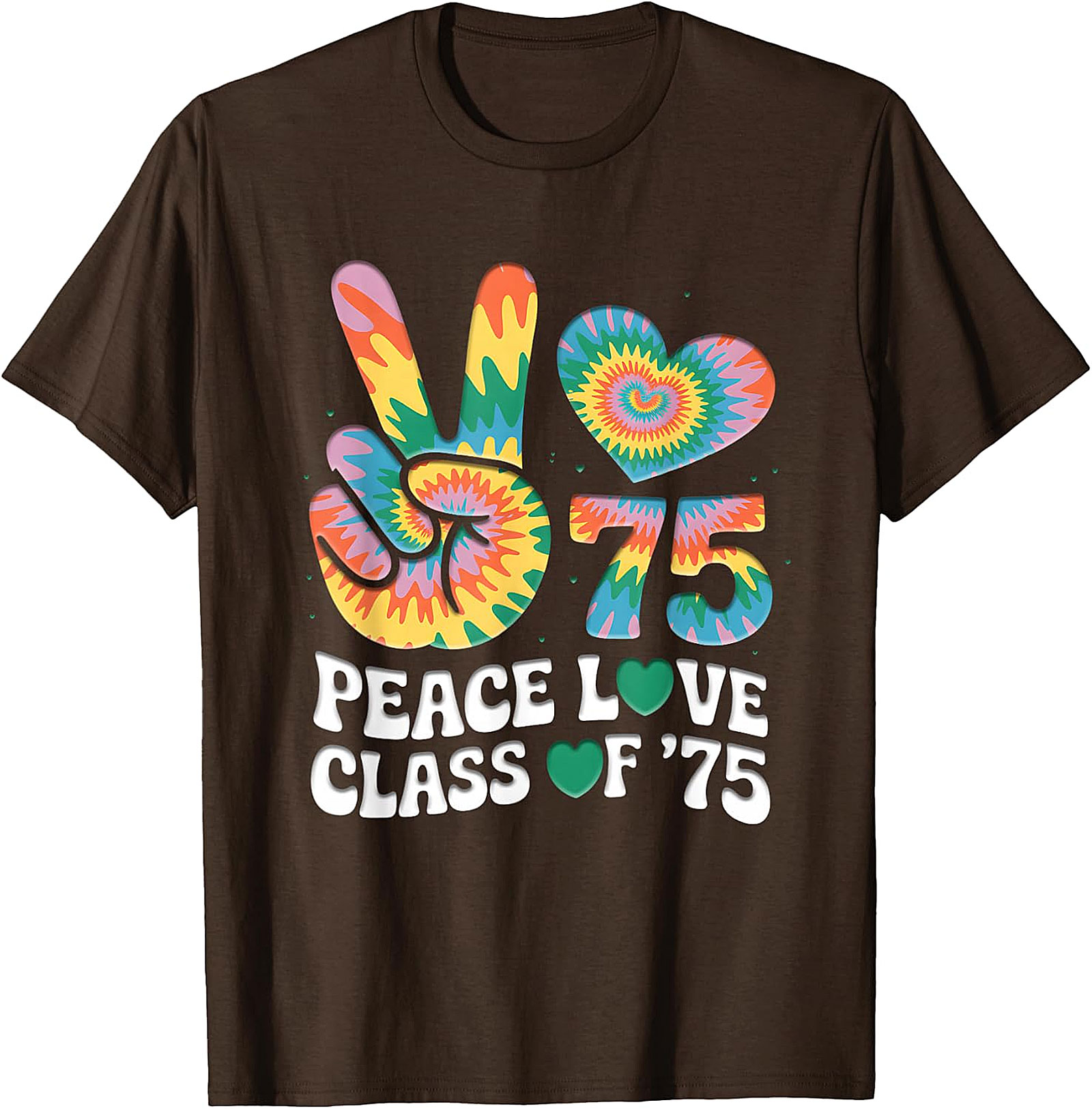 Peace Love Class of '75 Tie-Dye Reunion T-Shirt | 1975 Vintage Gift