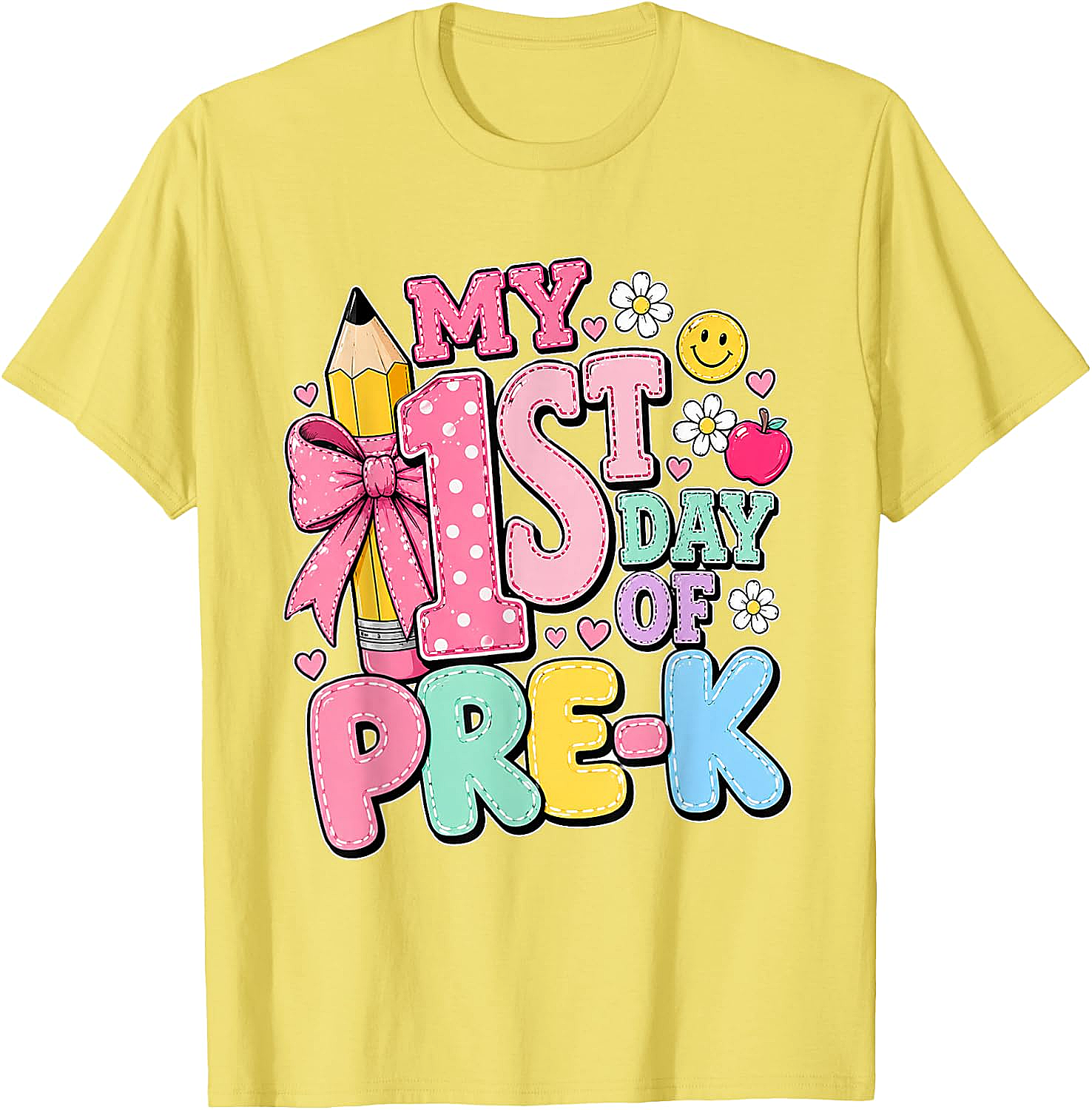 First Day of Pre-K T-Shirt Girls Back to School Tee