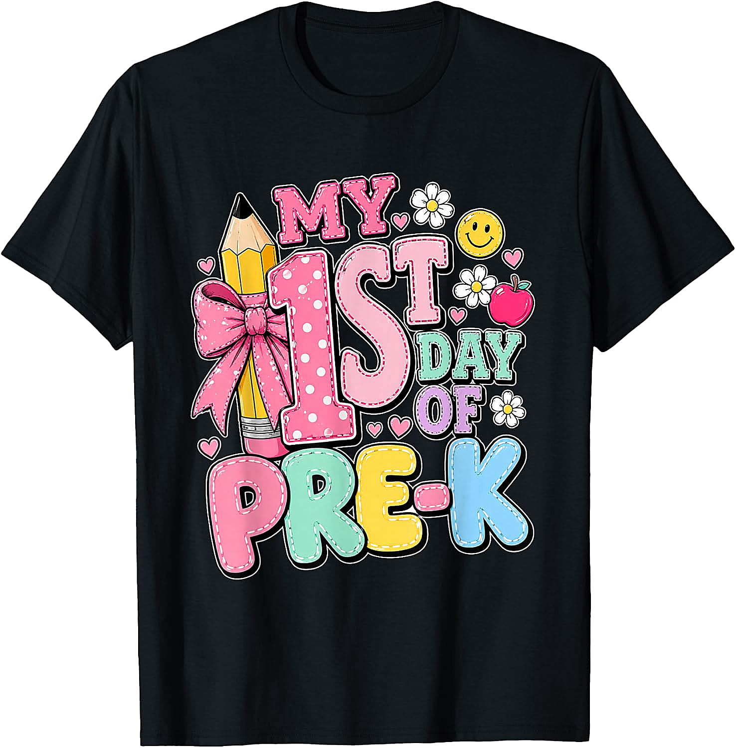First Day of Pre-K T-Shirt Girls Back to School Tee