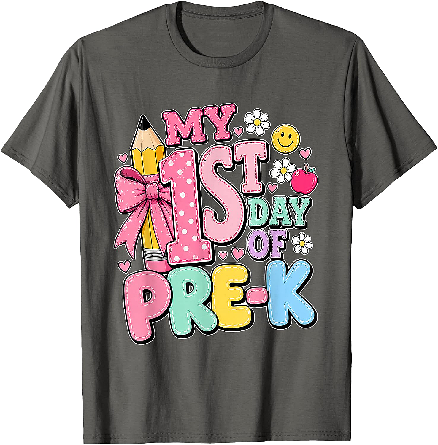First Day of Pre-K T-Shirt Girls Back to School Tee