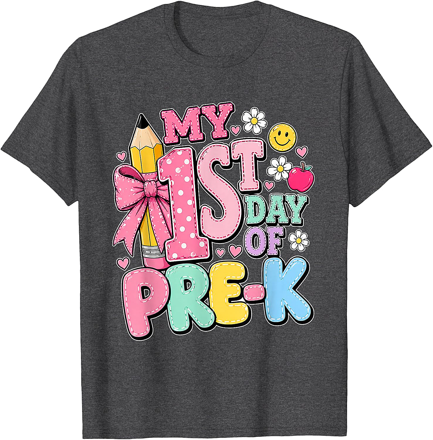 First Day of Pre-K T-Shirt Girls Back to School Tee