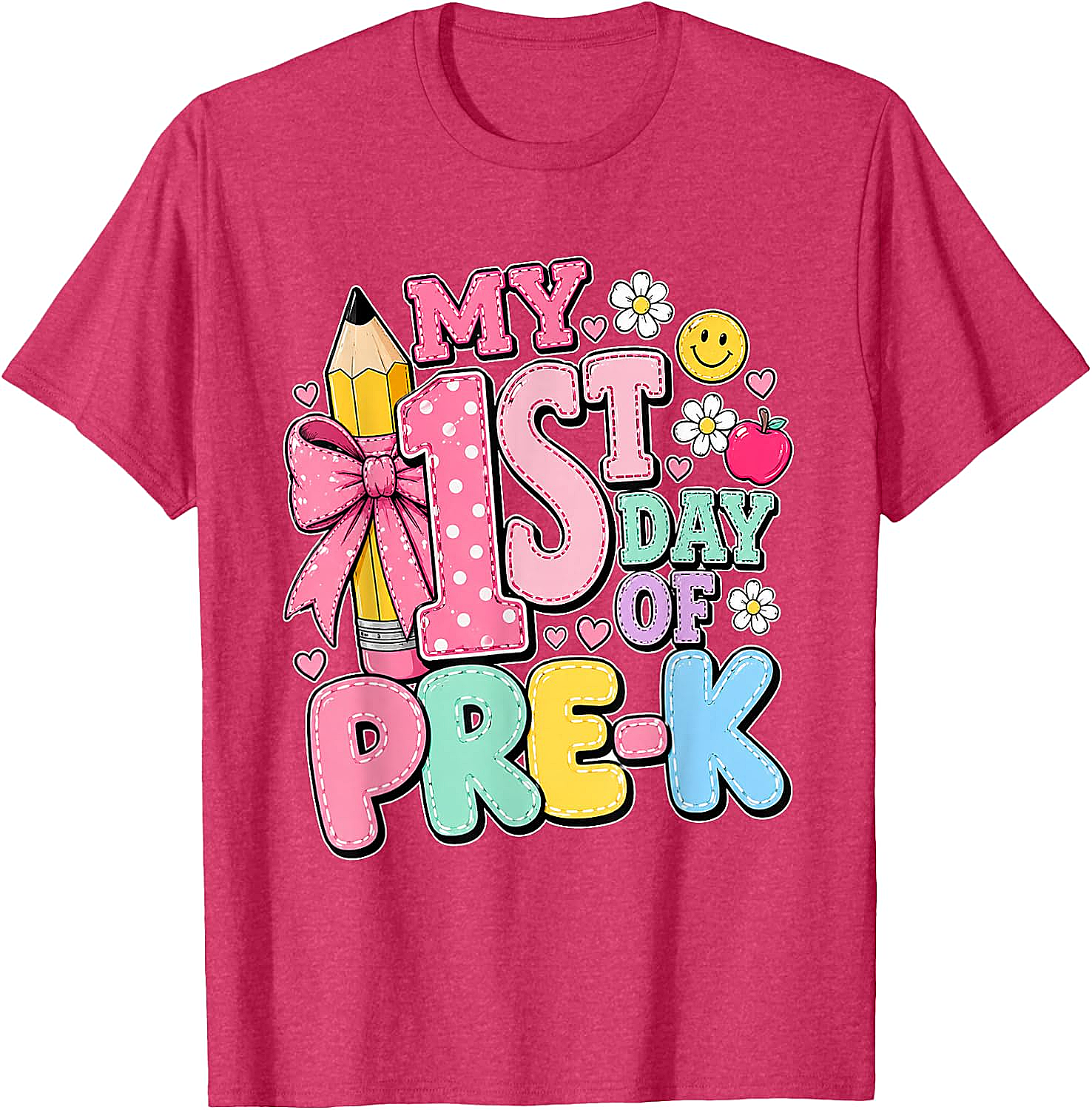 First Day of Pre-K T-Shirt Girls Back to School Tee