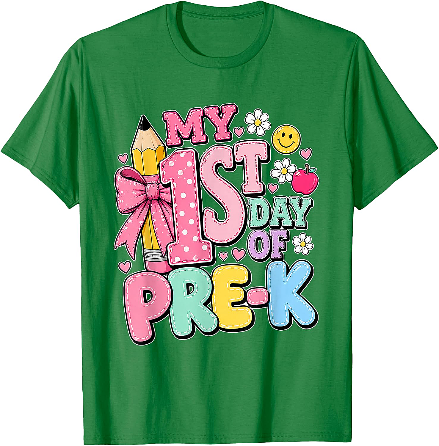 First Day of Pre-K T-Shirt Girls Back to School Tee