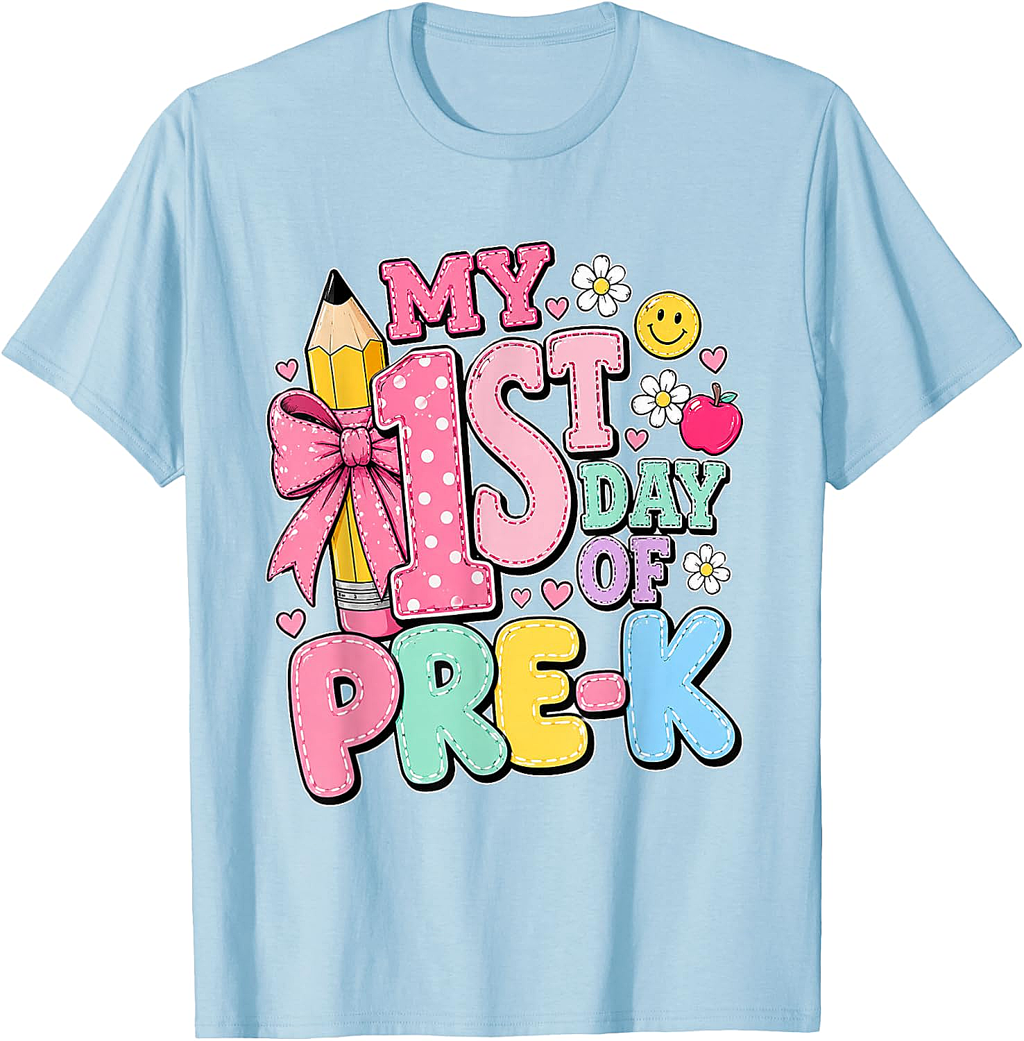 First Day of Pre-K T-Shirt Girls Back to School Tee