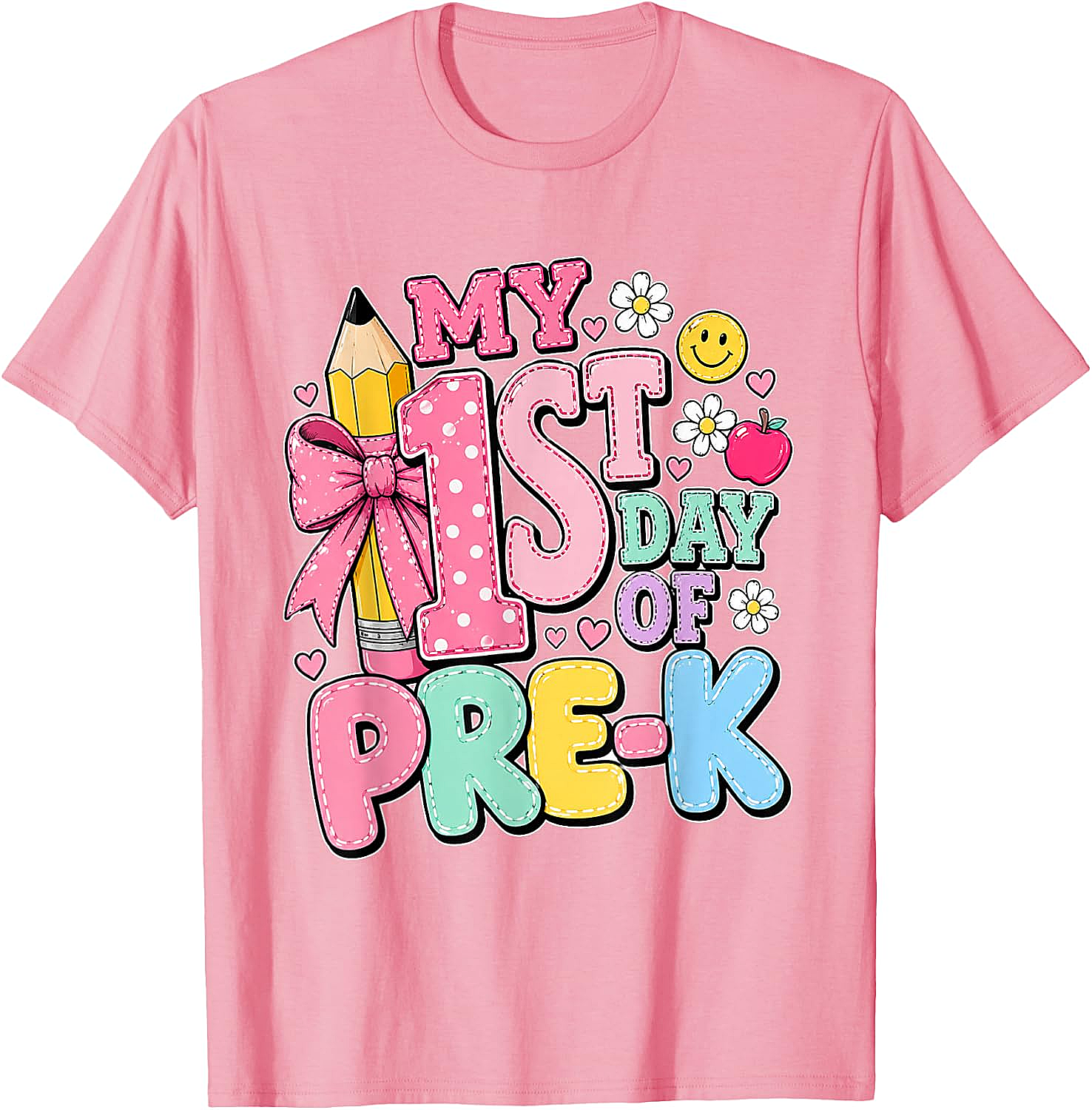 First Day of Pre-K T-Shirt Girls Back to School Tee