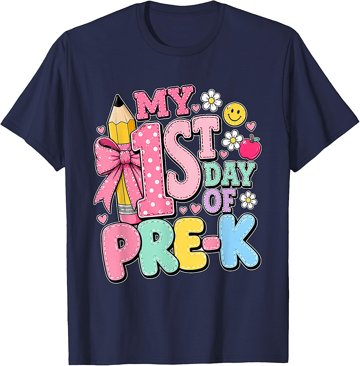 First Day of Pre-K T-Shirt Girls Back to School Tee