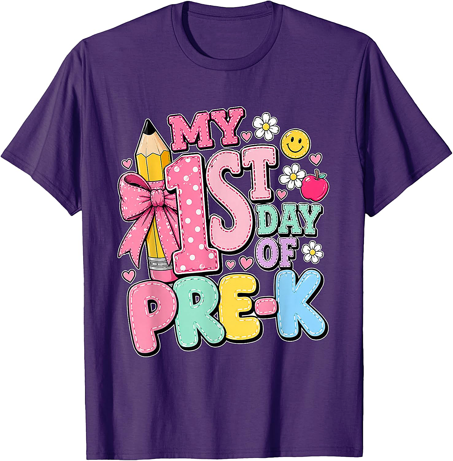 First Day of Pre-K T-Shirt Girls Back to School Tee
