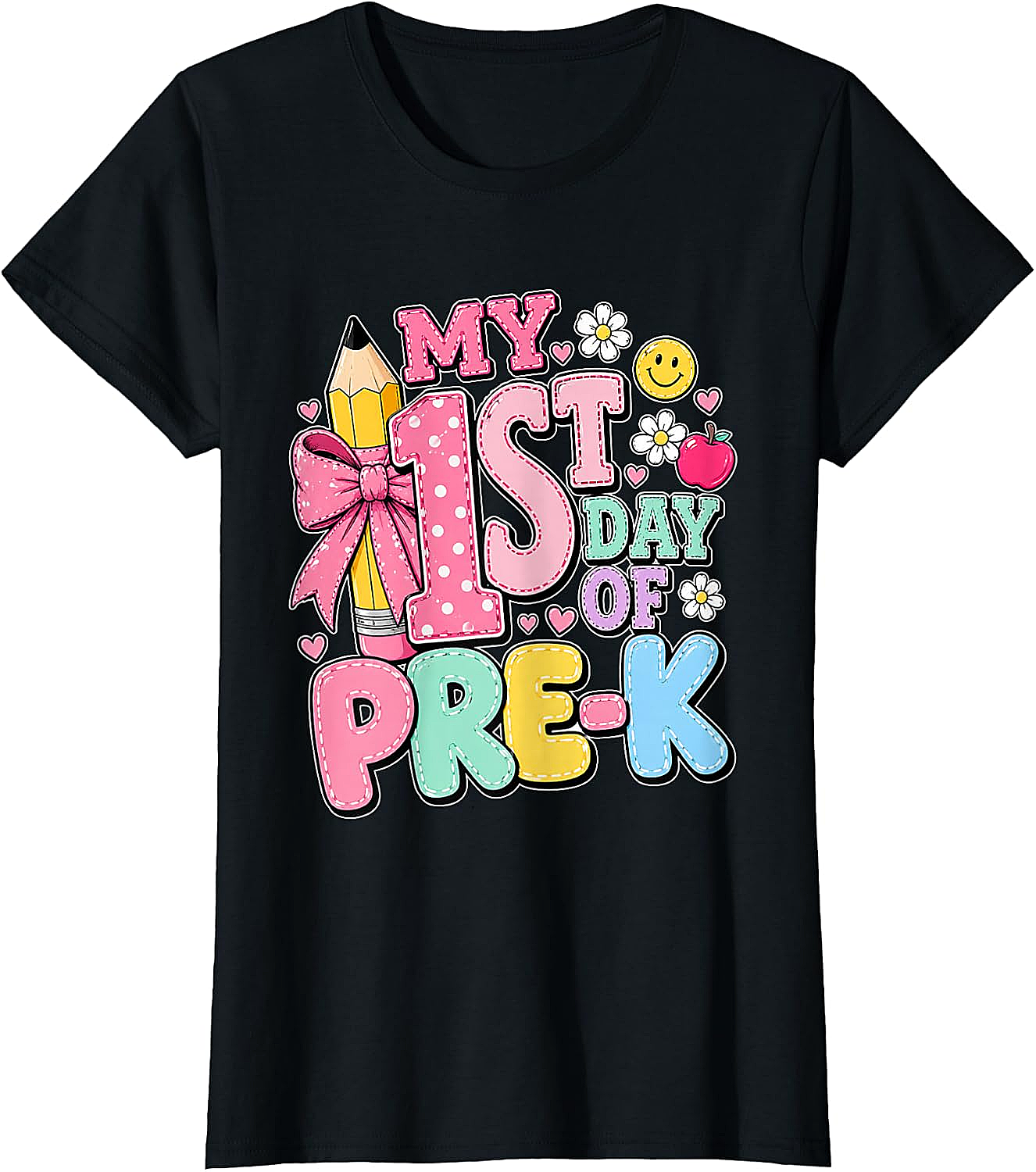 First Day of Pre-K T-Shirt Girls Back to School Tee