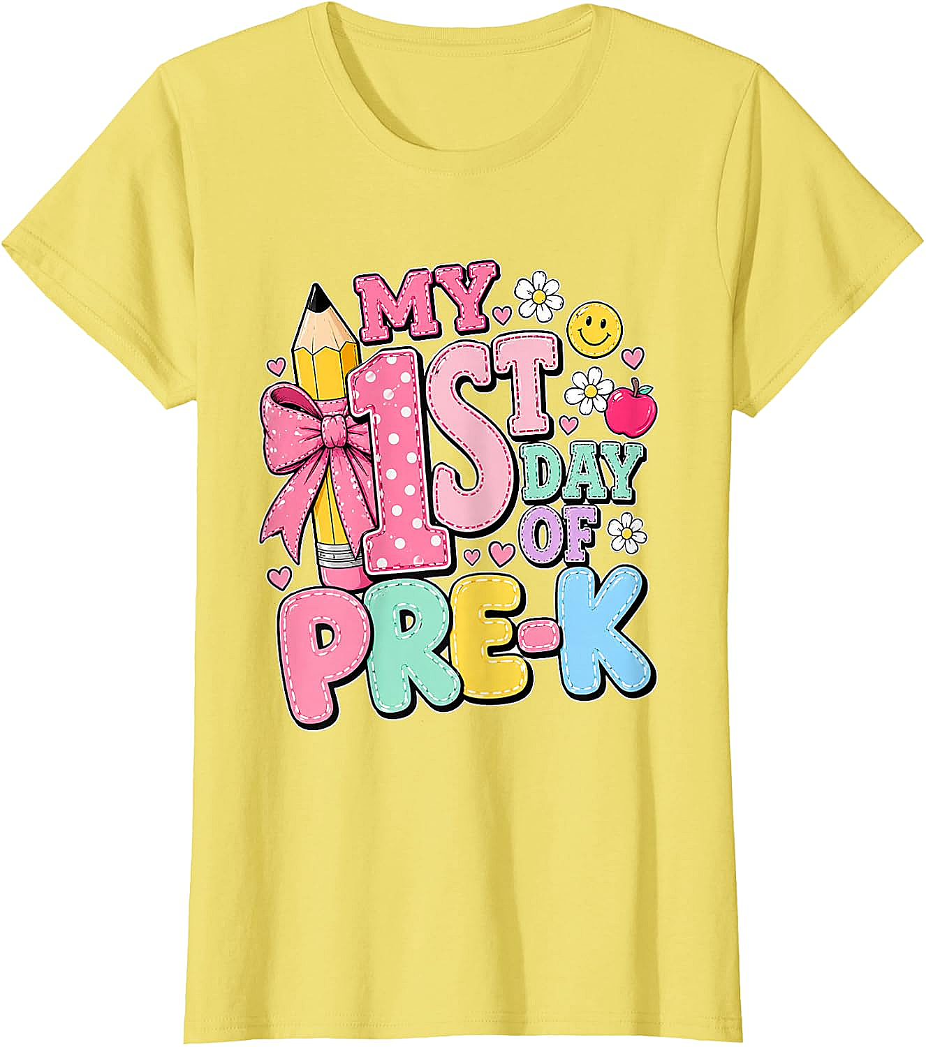 First Day of Pre-K T-Shirt Girls Back to School Tee