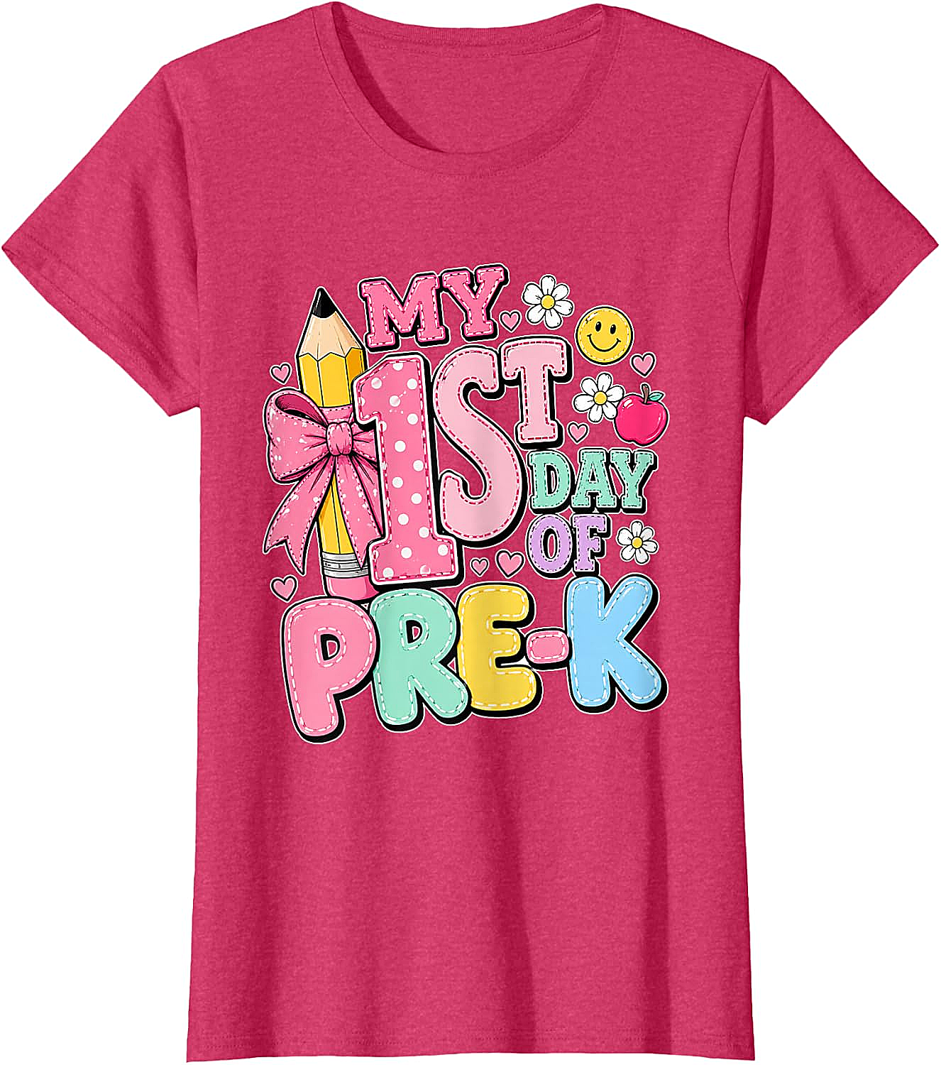 First Day of Pre-K T-Shirt Girls Back to School Tee