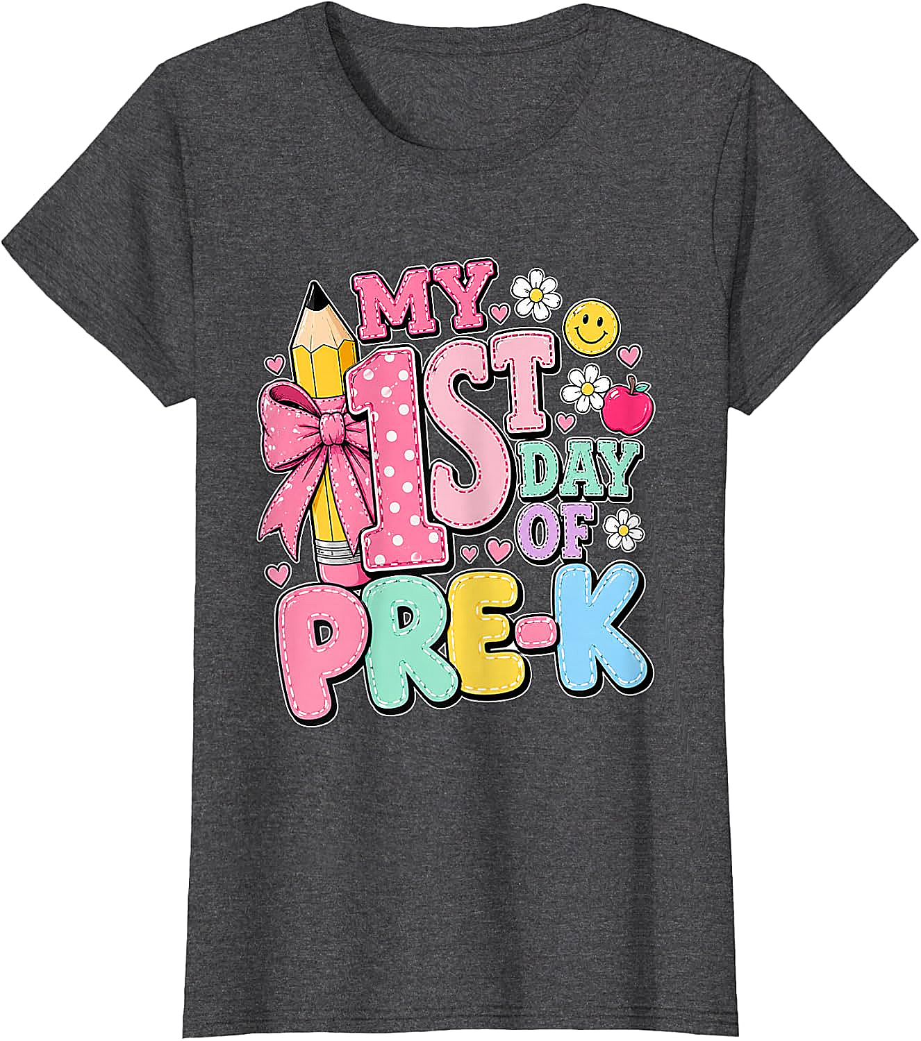 First Day of Pre-K T-Shirt Girls Back to School Tee