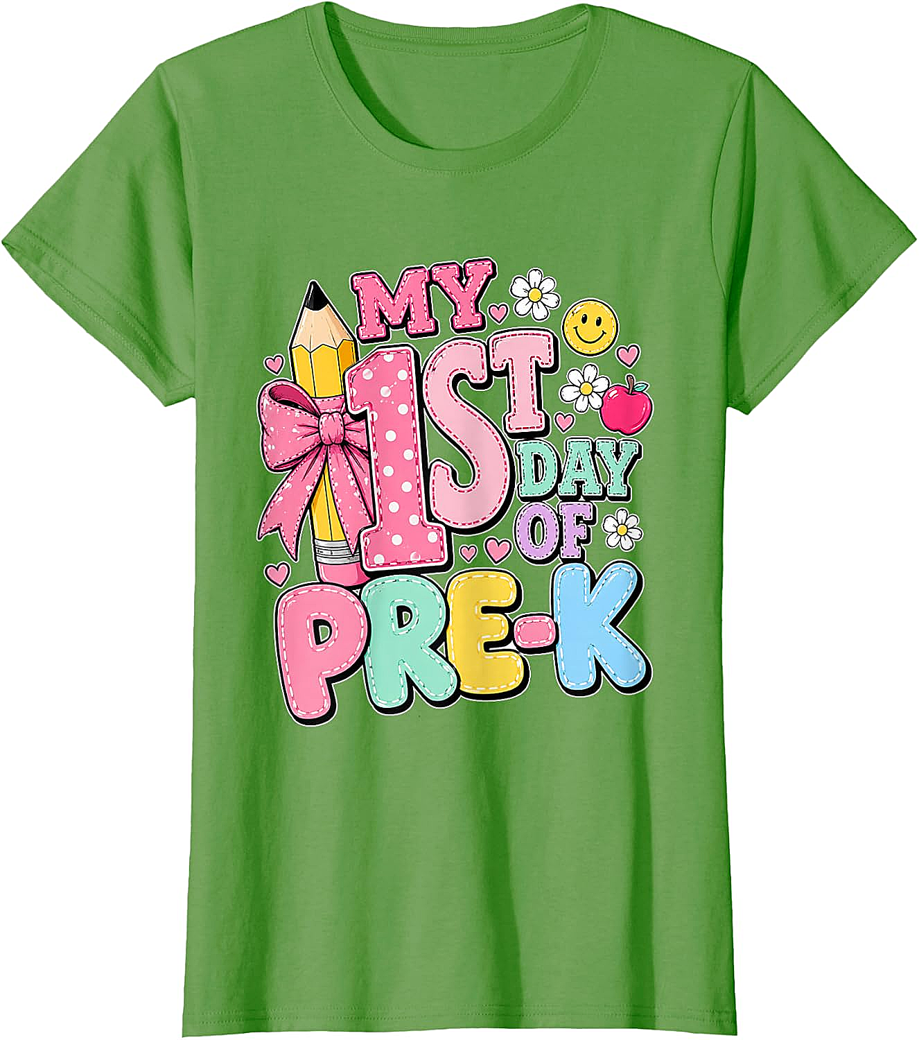 First Day of Pre-K T-Shirt Girls Back to School Tee