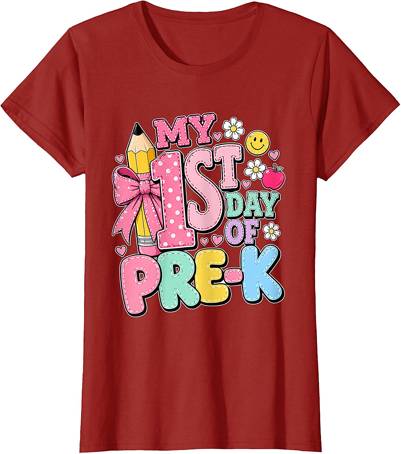 First Day of Pre-K T-Shirt Girls Back to School Tee