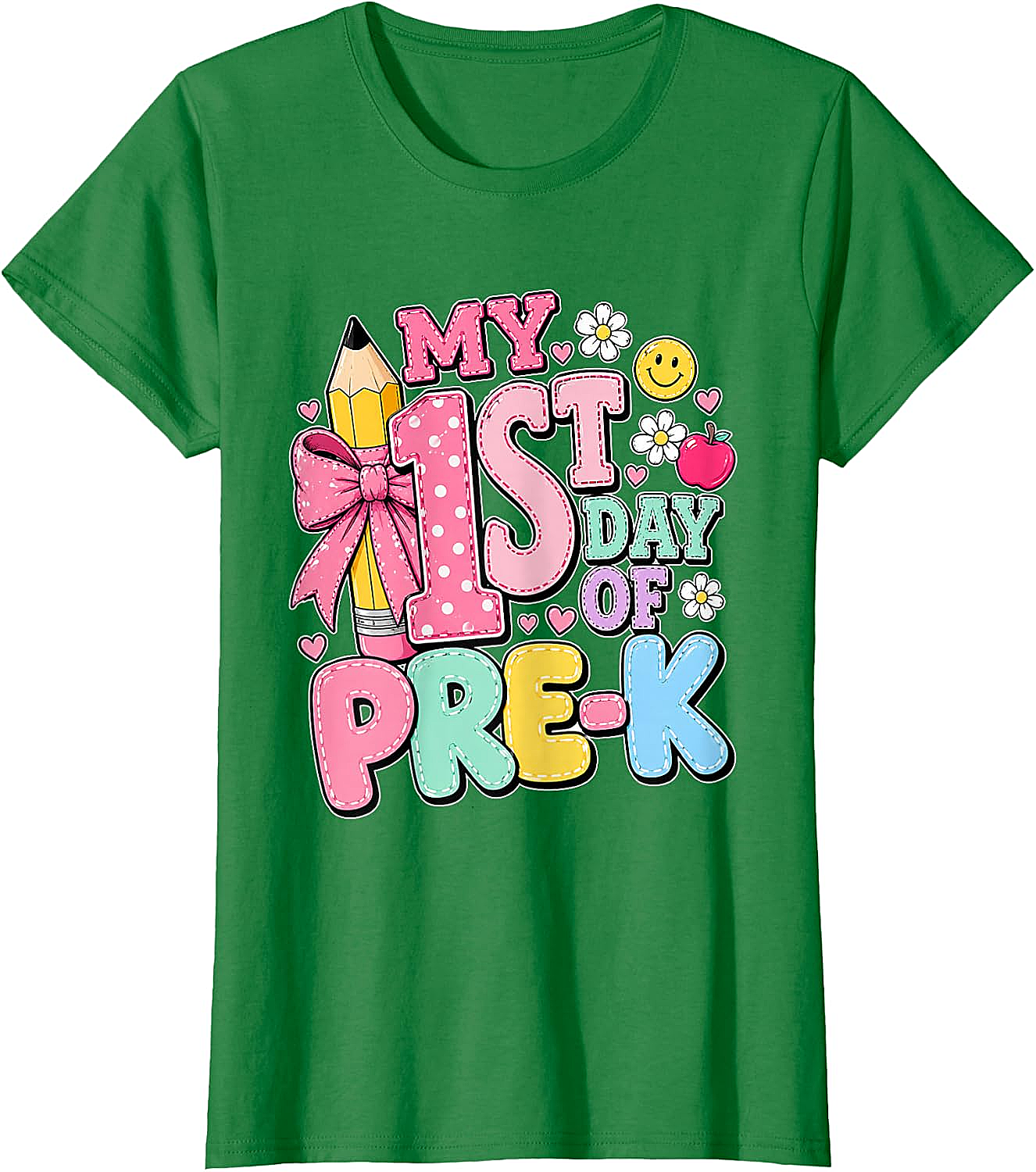 First Day of Pre-K T-Shirt Girls Back to School Tee